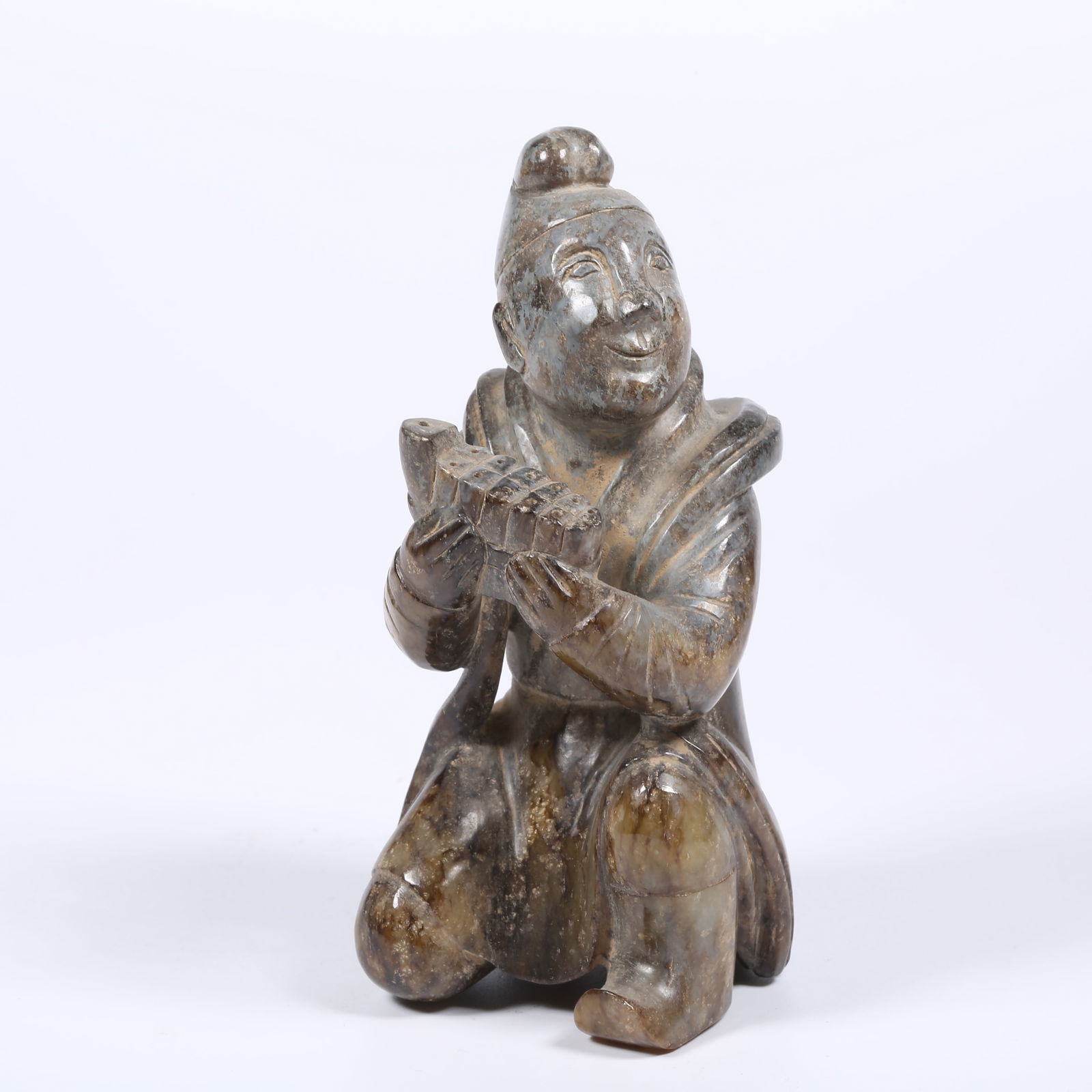 A ARCHAIC JADE HU (CENTRAL ASIAN) FIGURE: Archaic Jade Hu (Central Asian) Figure