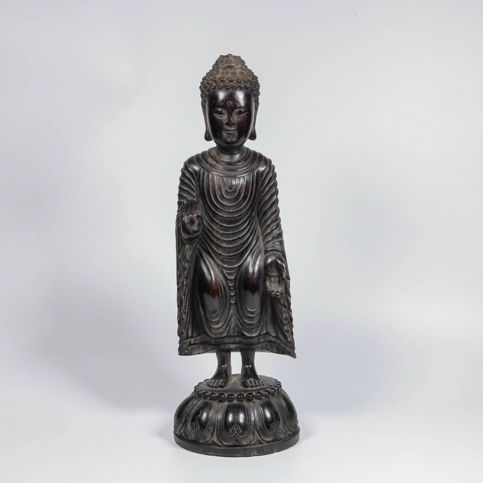 A ZITAN WOOD CARVED SANDALWOOD BUDDHA STATUE (1 of 9)