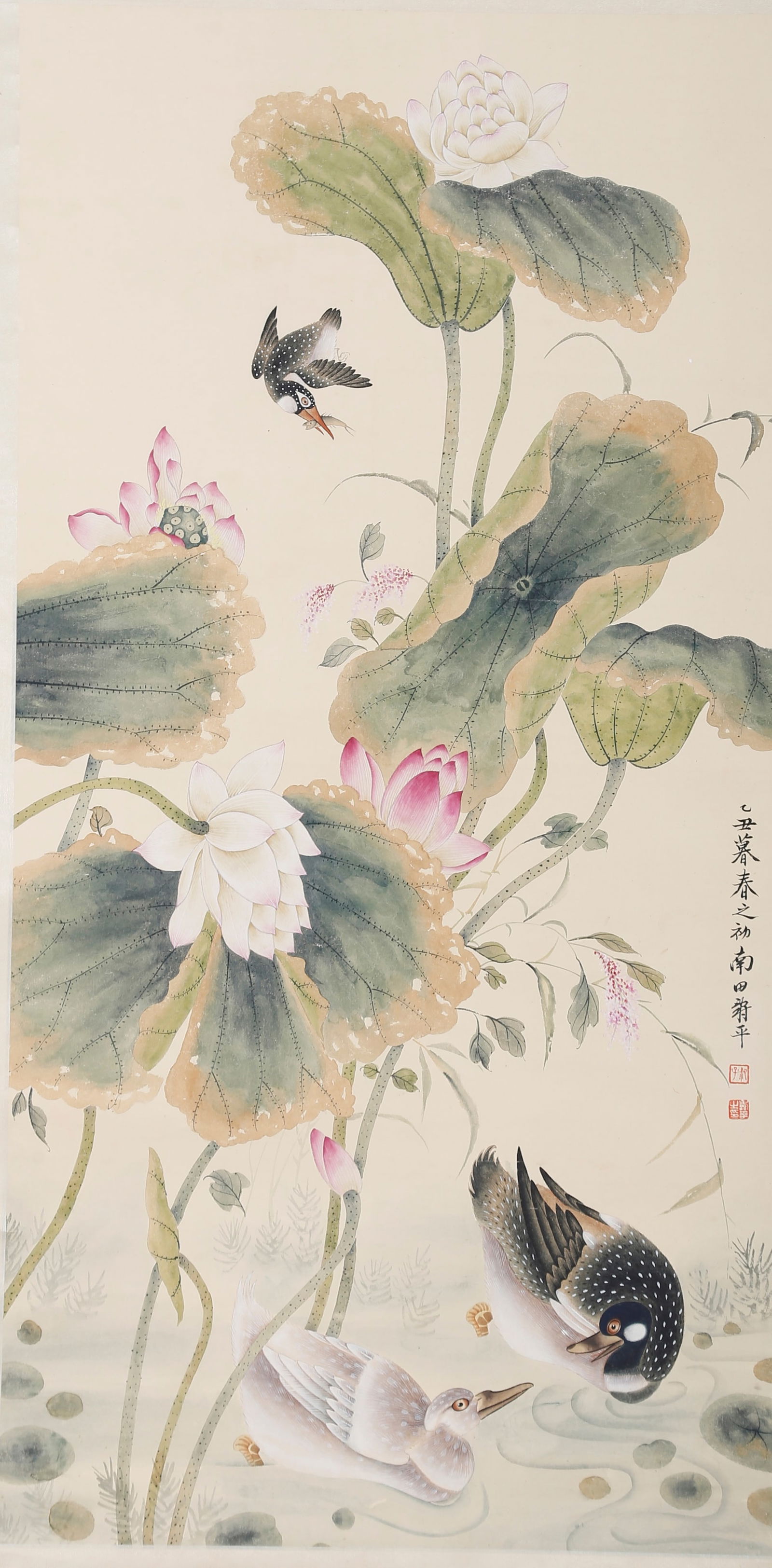 A FLOWER-AND-BIRD PAINTING ON PAPER BY YUN SHOUPING.惲壽平 (1 of 13)