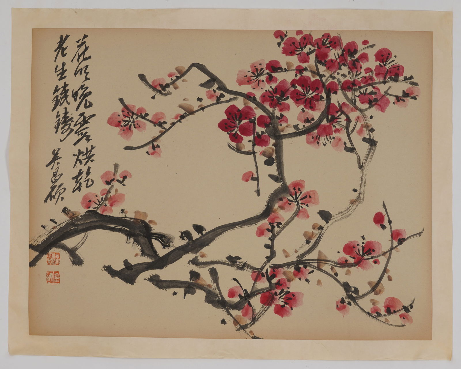 A PLUM-BLOSSOM PAINTING BY WU CHANGSHUO.吳昌碩 (1 of 9)