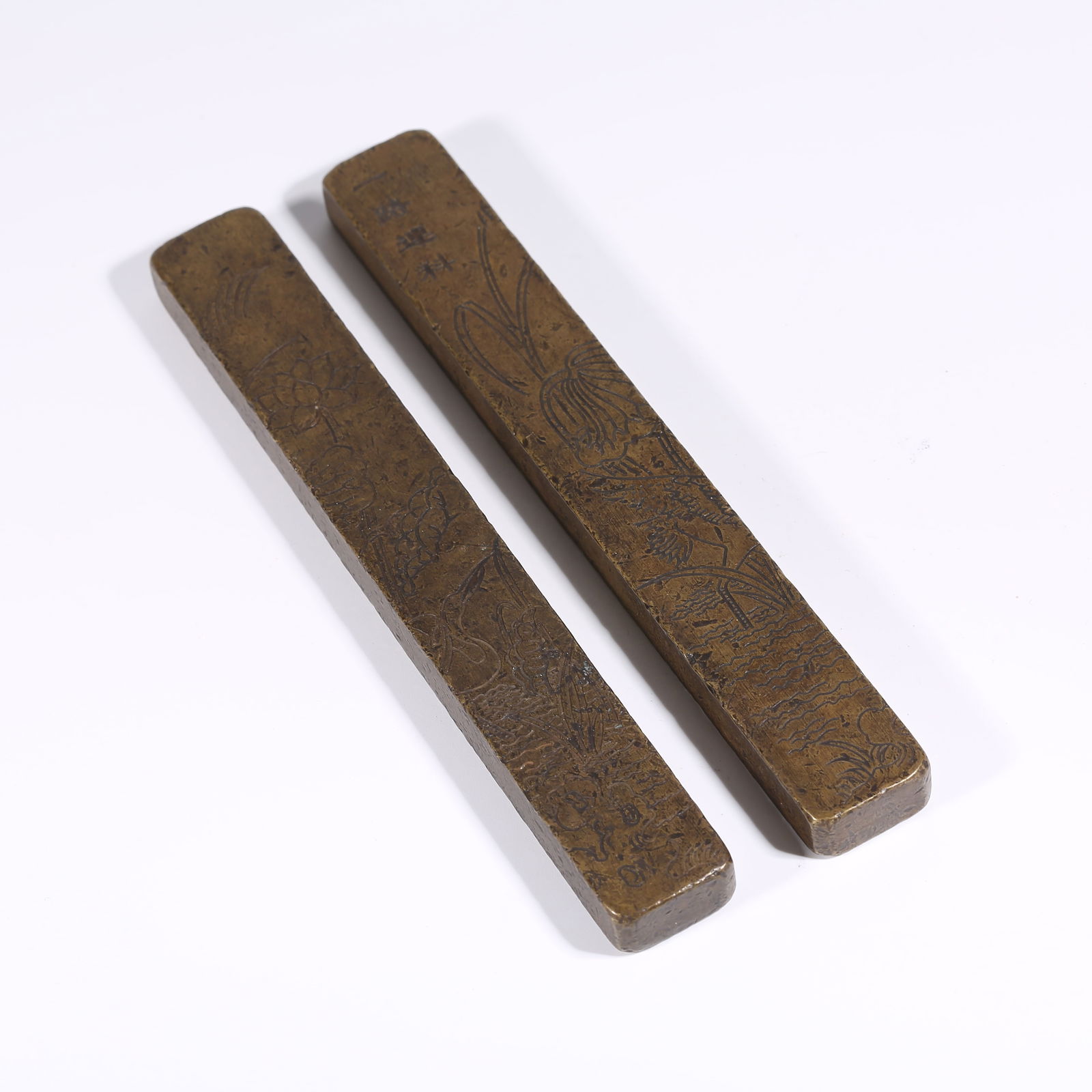 A SET OF BRONZE "SUCCESSIVE DEGREE" PAPERWEIGHTS: Set of Bronze "Successive Degree" Paperweights