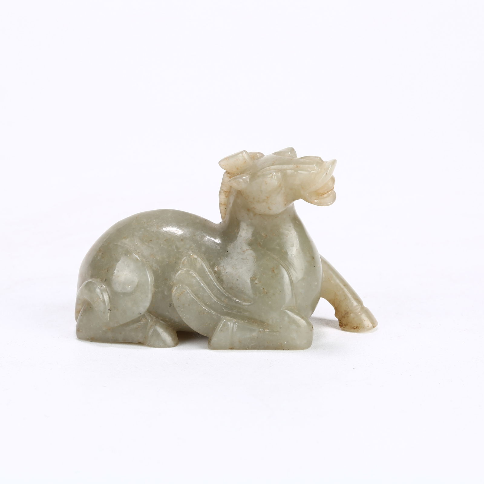 A HETIAN JADE HORSE: Hetian Jade Horse