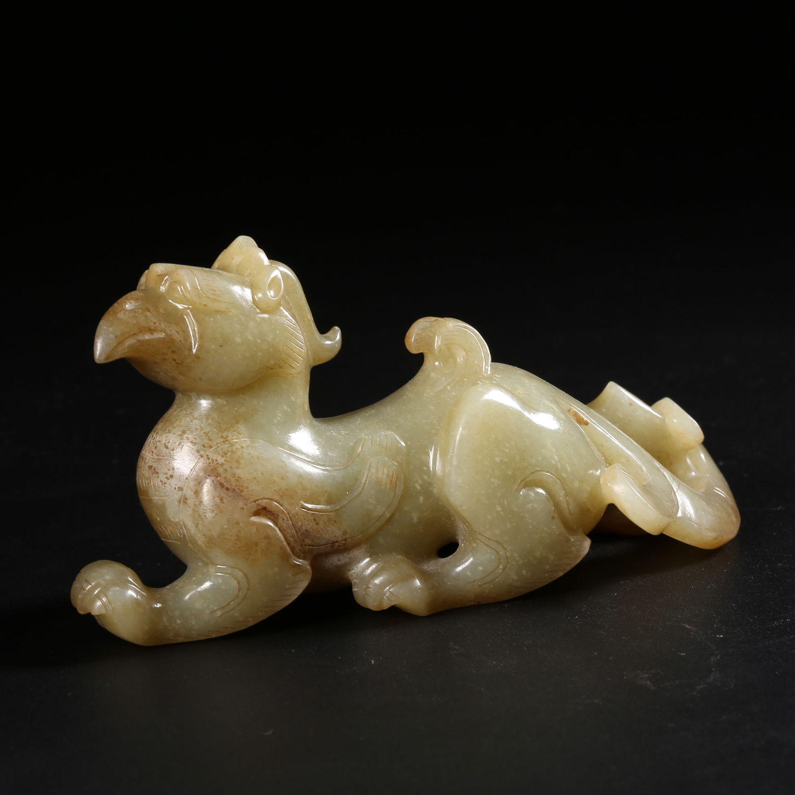 A ANCIENT JADE PHOENIX: Ancient jade phoenix