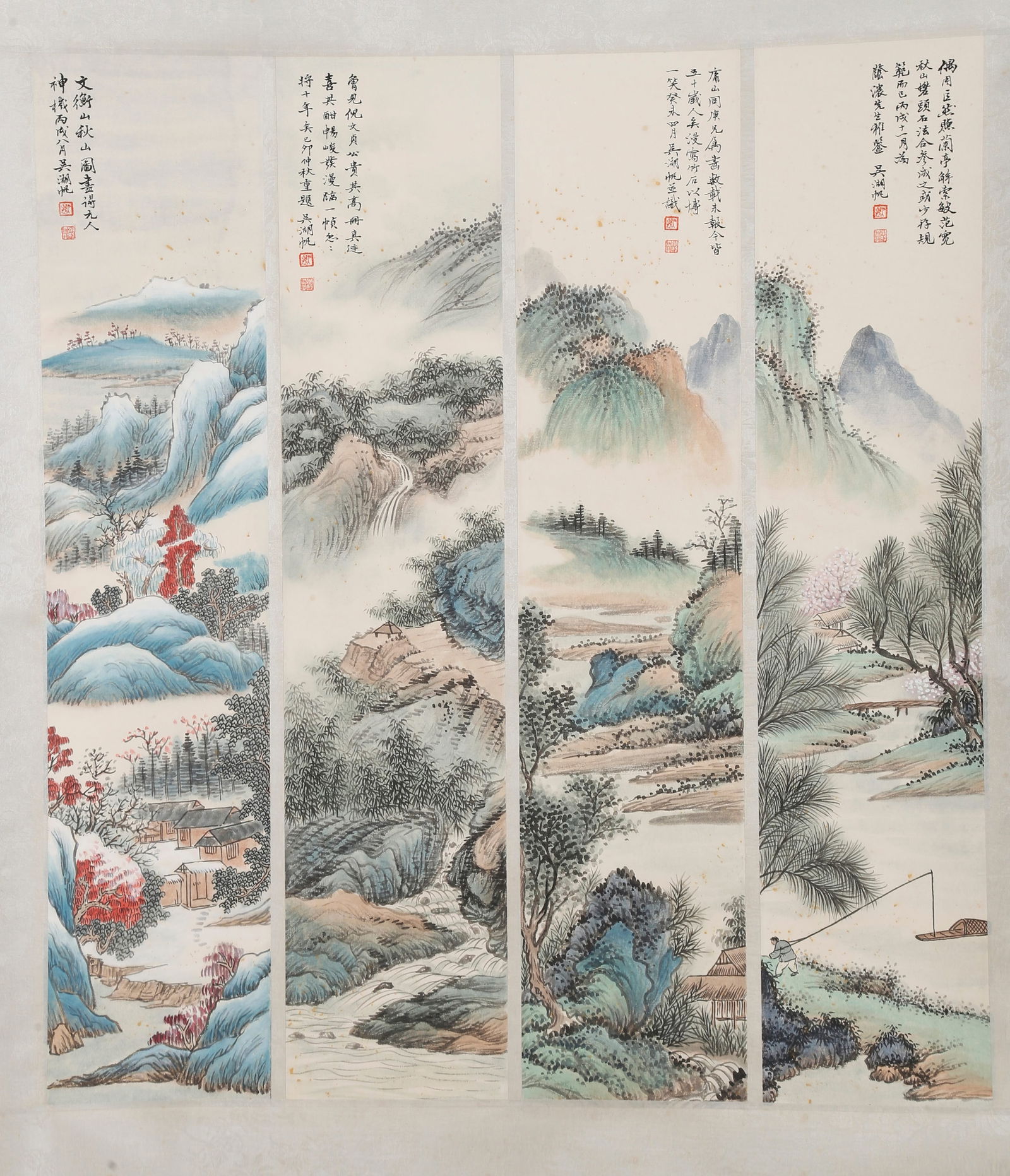 A LANDSCAPE PAINTING ON PAPER BY WU HUFAN.吳湖帆 (1 of 12)
