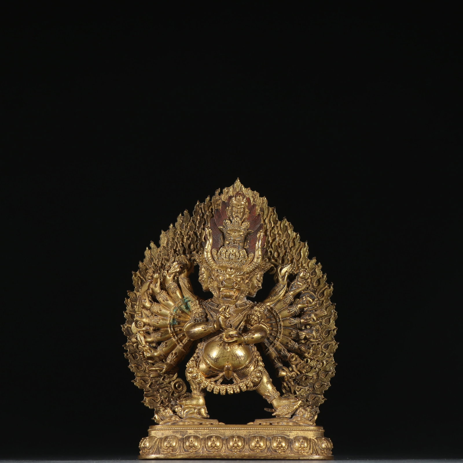 A GILDED BRONZE MAHAVIDYA VAJRA: Gilded Bronze Mahavidya Vajra