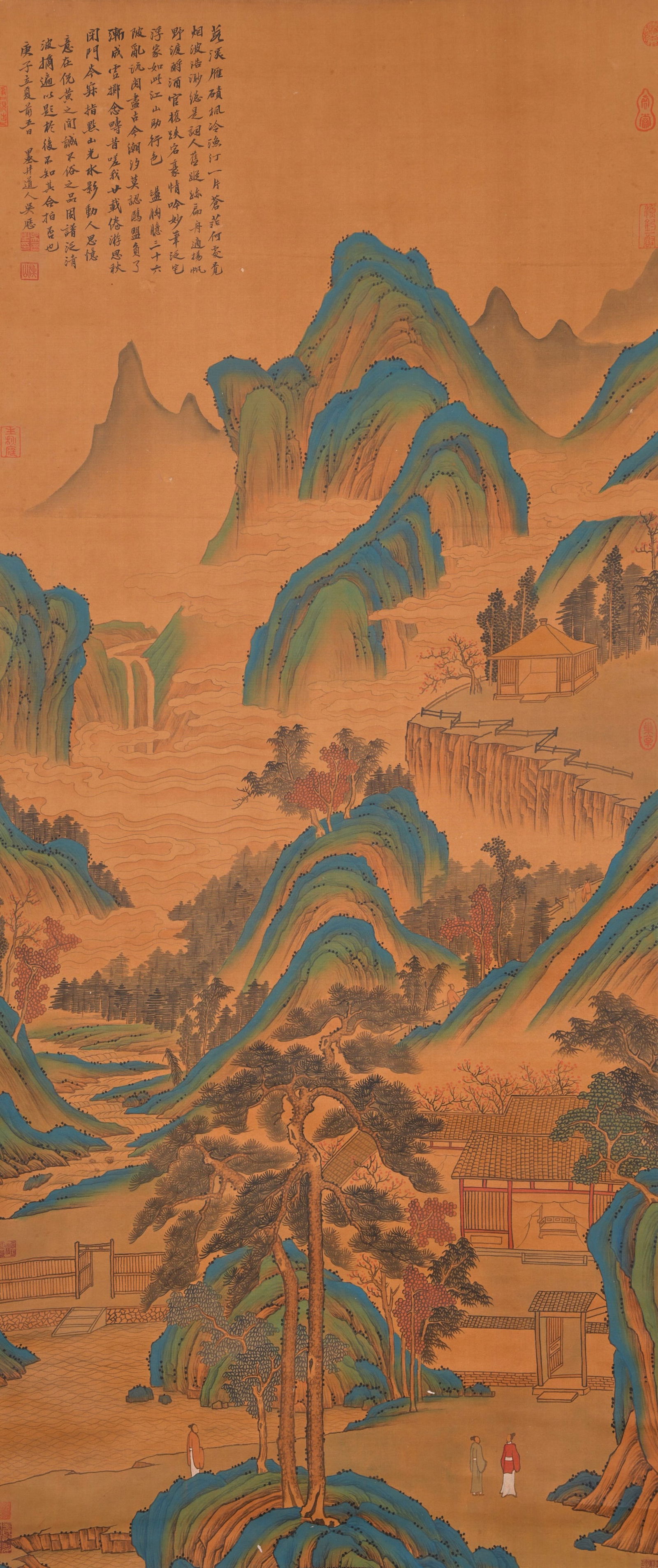 A LANDSCAPE PAINTING ON SILK BY WU LI.吳厯 (1 of 13)