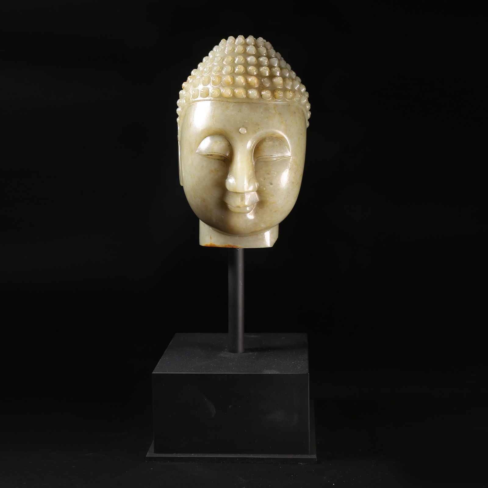 A MING DYNASTY HETIAN JADE BUDDHA HEAD (1 of 8)
