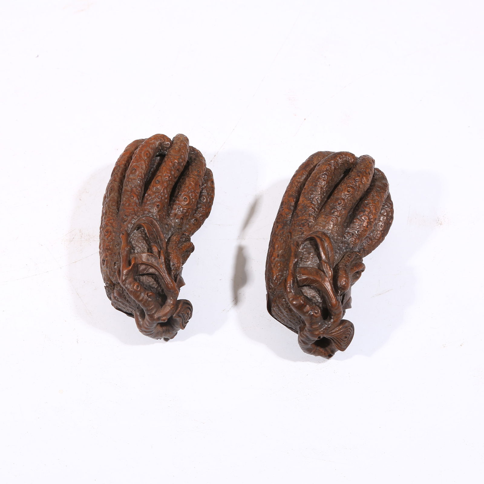 A HUANGHUALI WOOD BUDDHA'S HAND ORNAMENT SET (1 of 10)