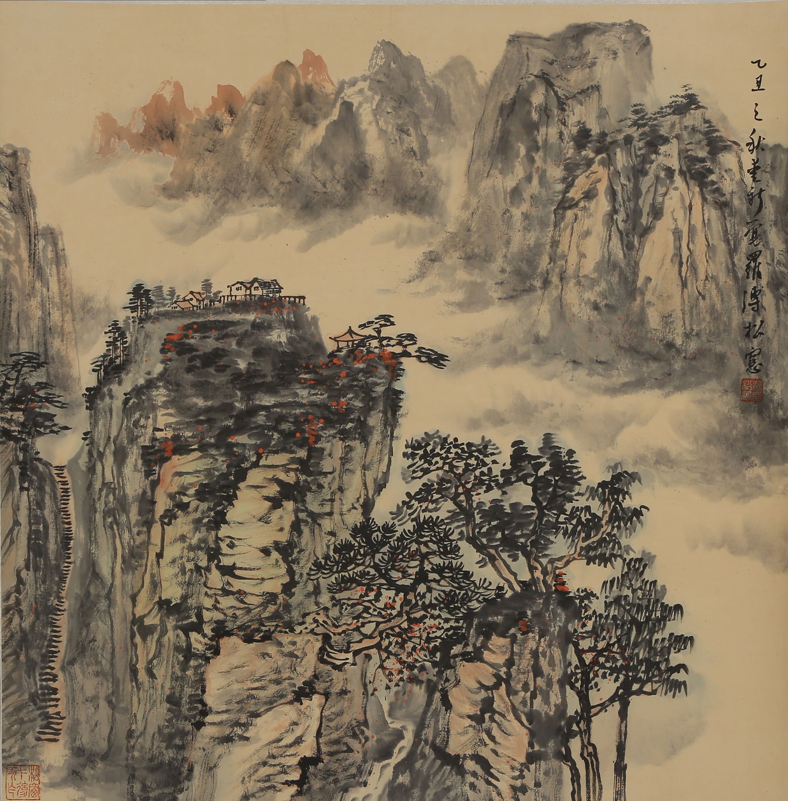 A LANDSCAPE PAINTING ON PAPER BY PU SONGCHUANG.溥松窗 (1 of 9)