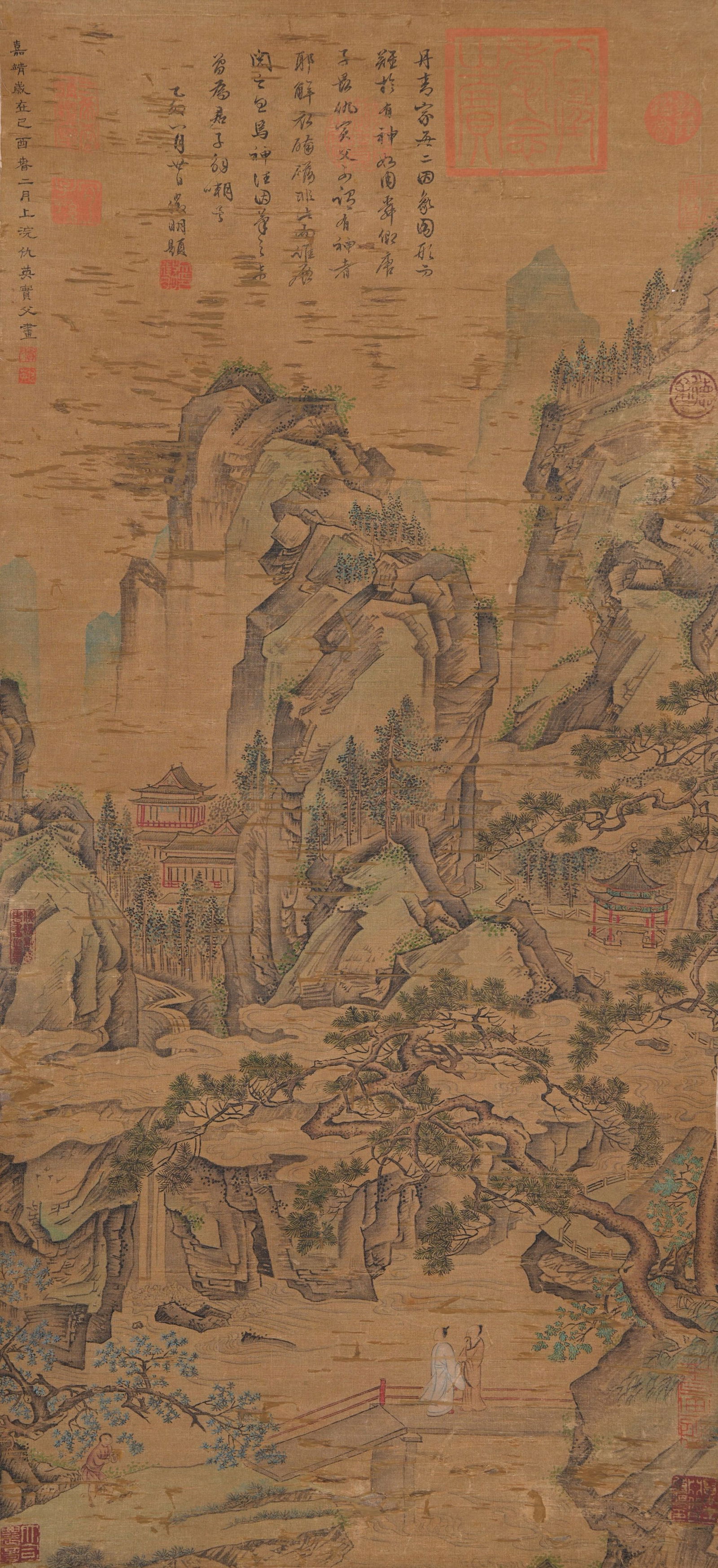 A LANDSCAPE PAINTING ON SILK BY QIU YING.仇英 (1 of 12)