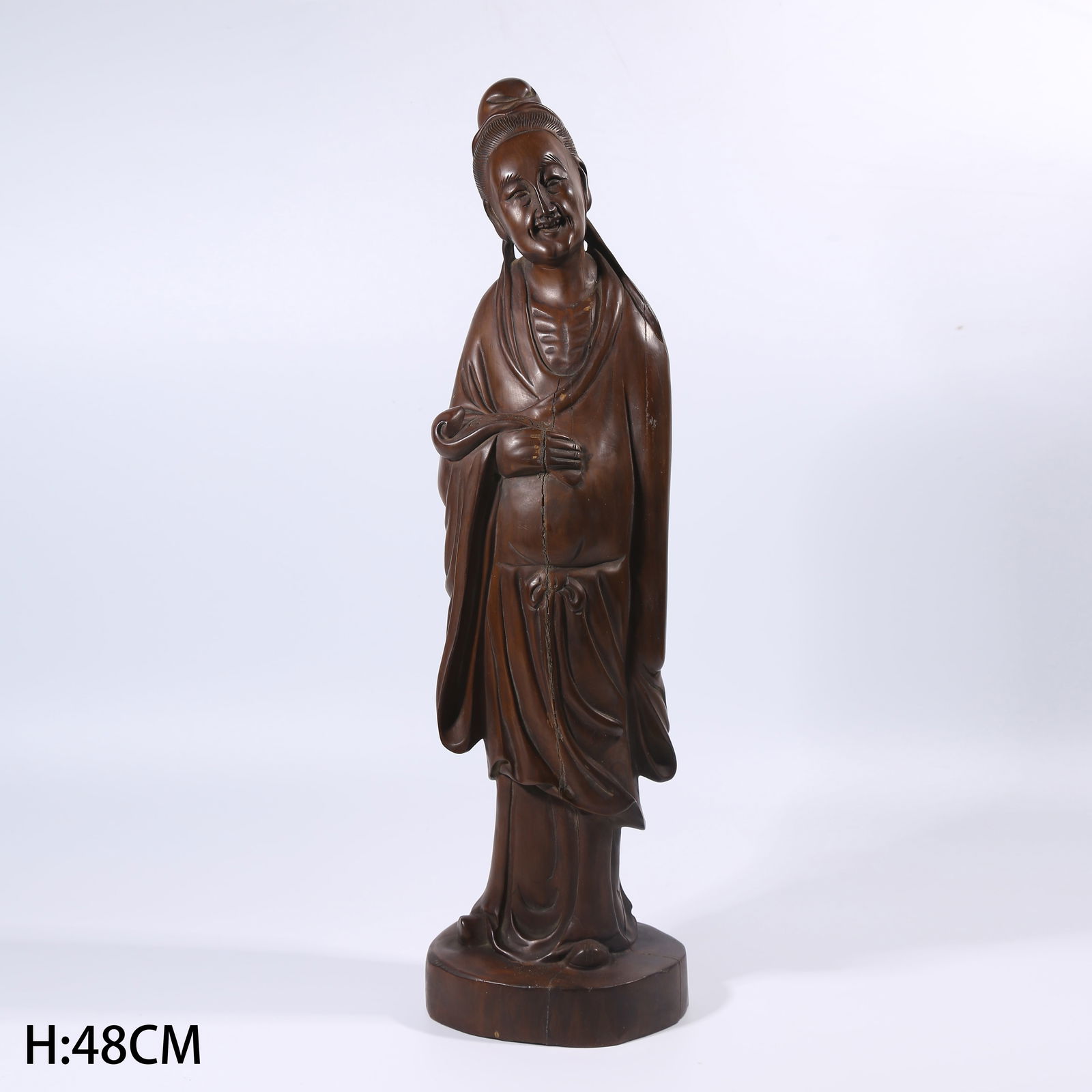 A HUANGHUALI WOOD FIGURE ORNAMENT: Huanghuali Wood Figure Ornament