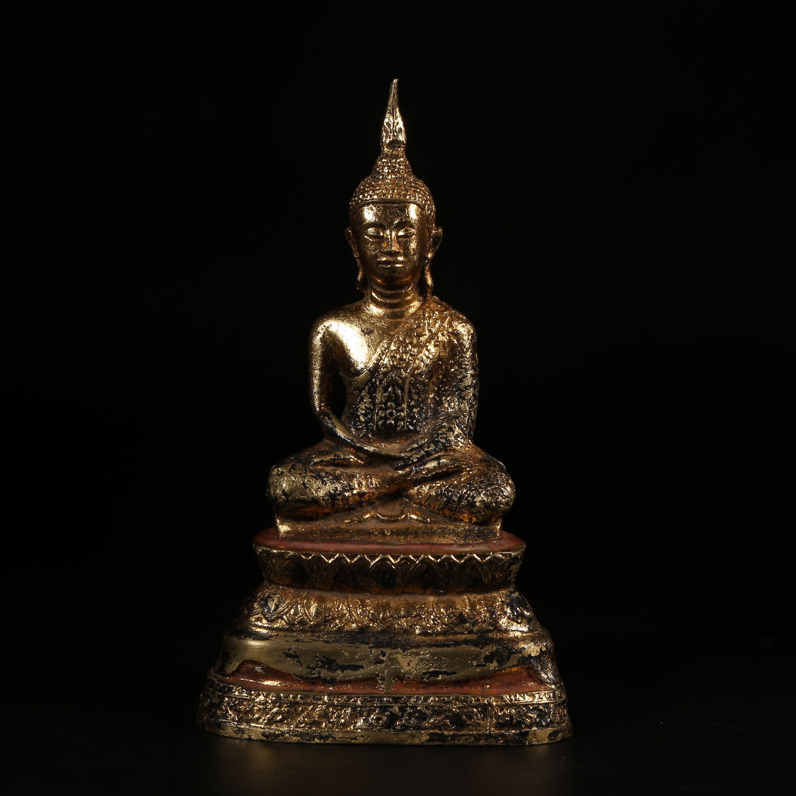 A GILT-BRONZE BUDDHA STATUE (1 of 9)