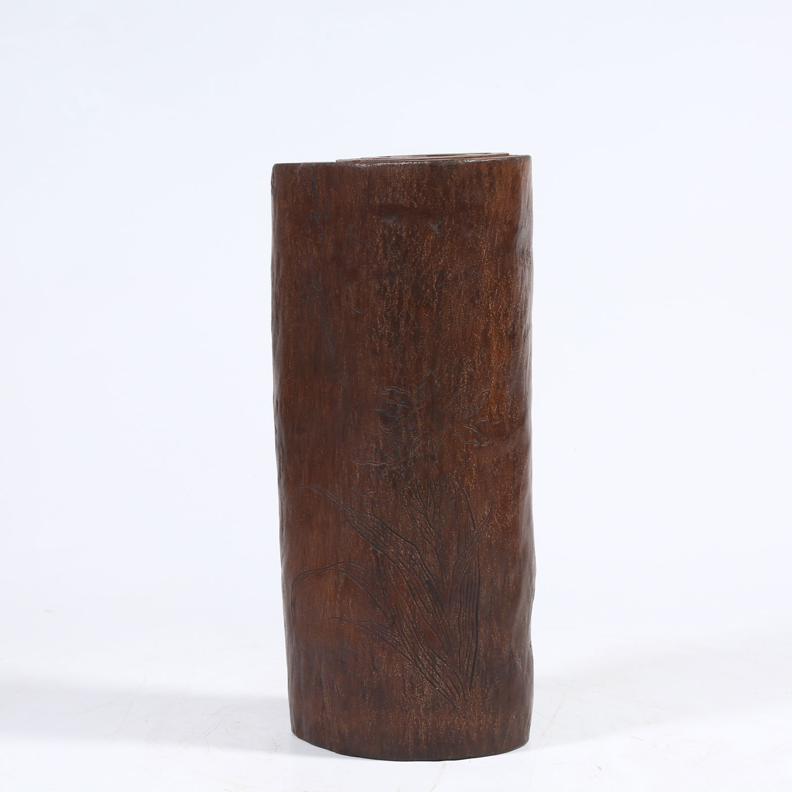 A CINNAMON WOOD ARMREST WITH ORCHID PATTERN (1 of 9)