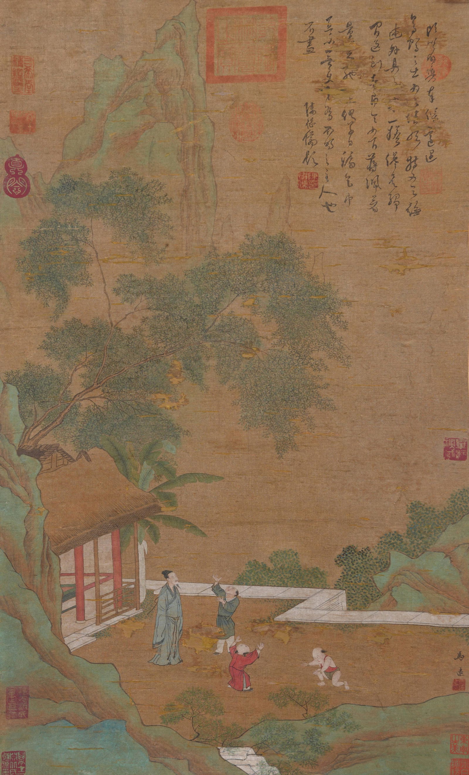A FIGURE PAINTING ON SILK BY MA YUAN.馬遠 (1 of 11)
