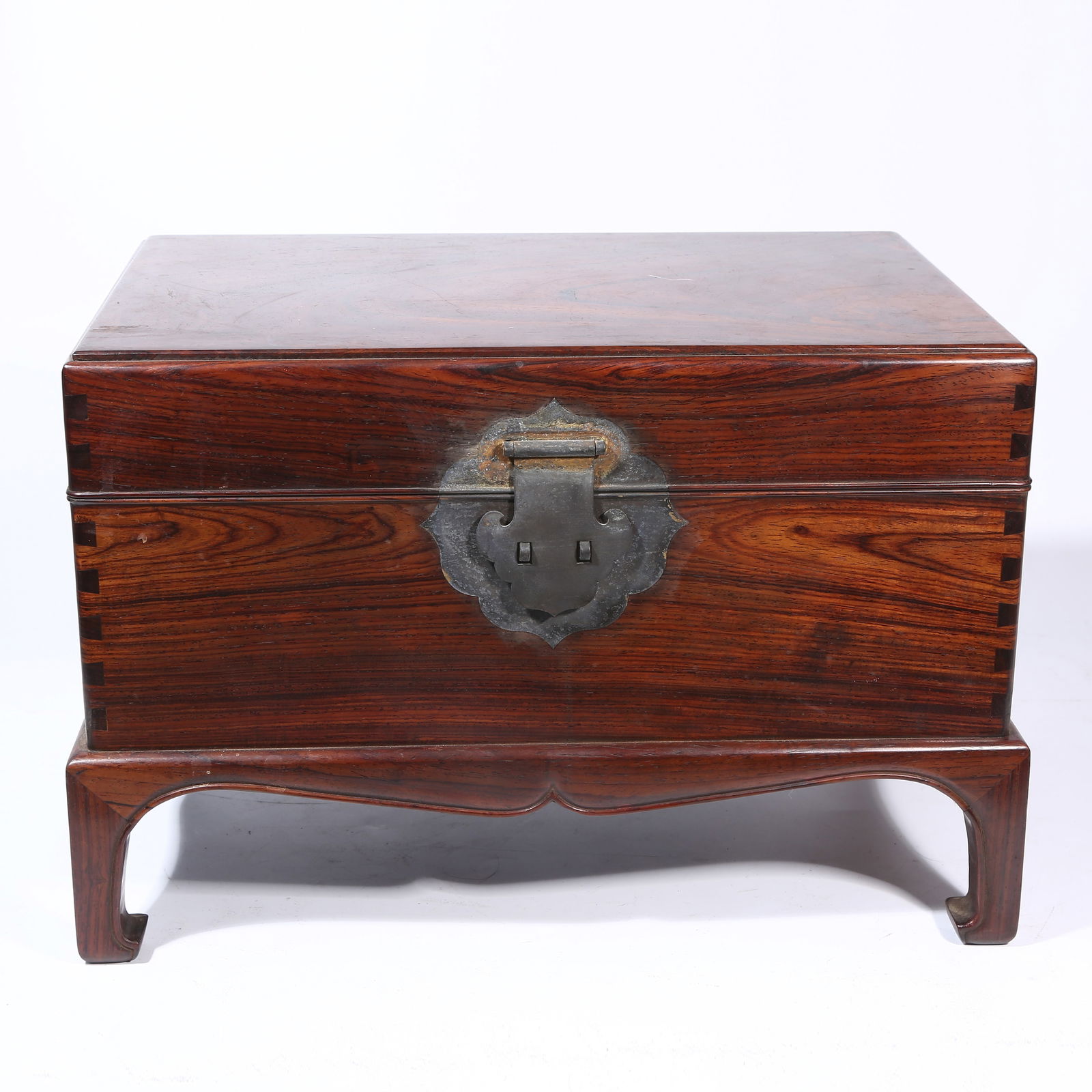 A HUANGHUALI WOOD COVERED CHEST (1 of 10)