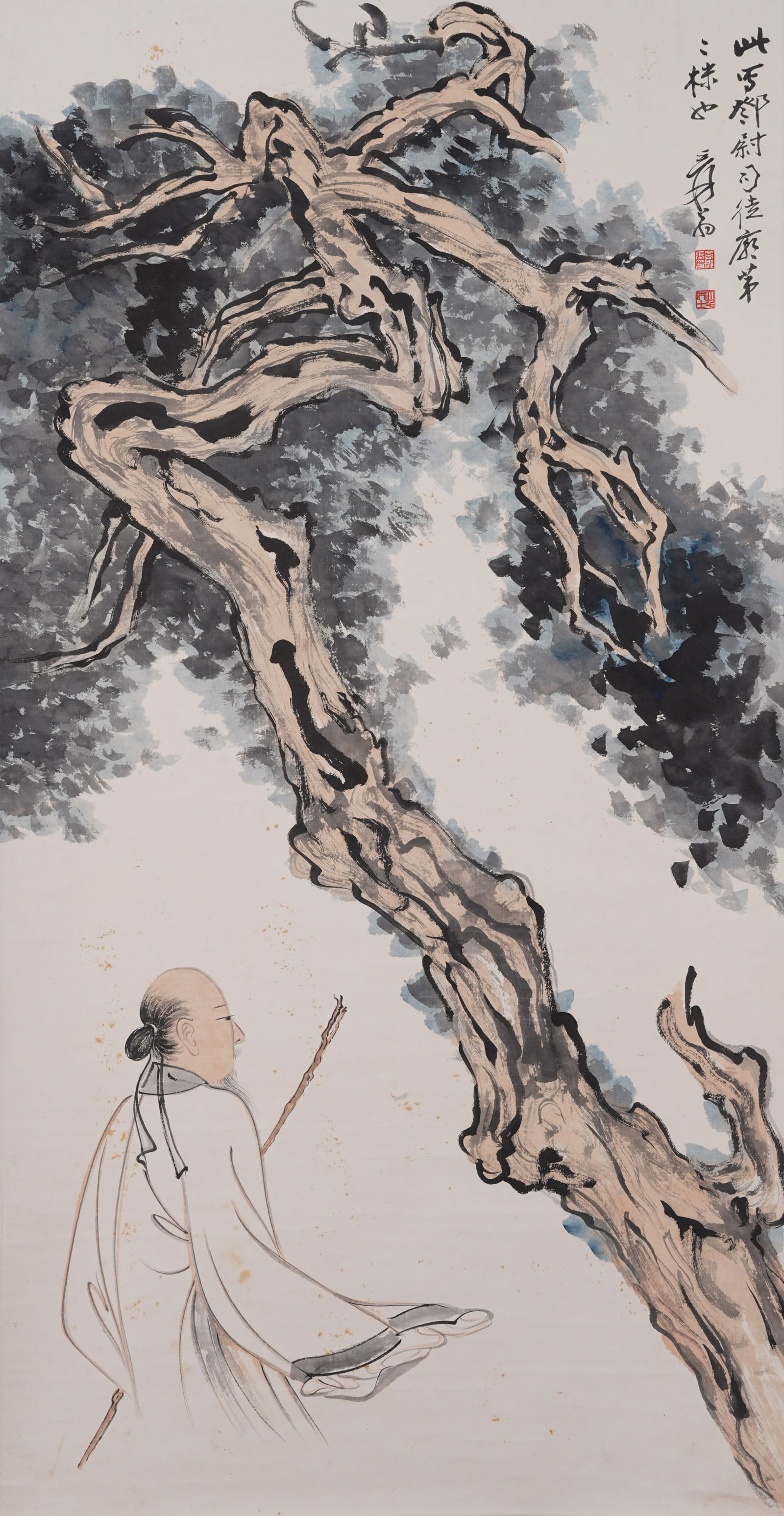 A FIGURE PAINTING ON PAPER BY ZHANG DAQIAN.張大千 (1 of 9)