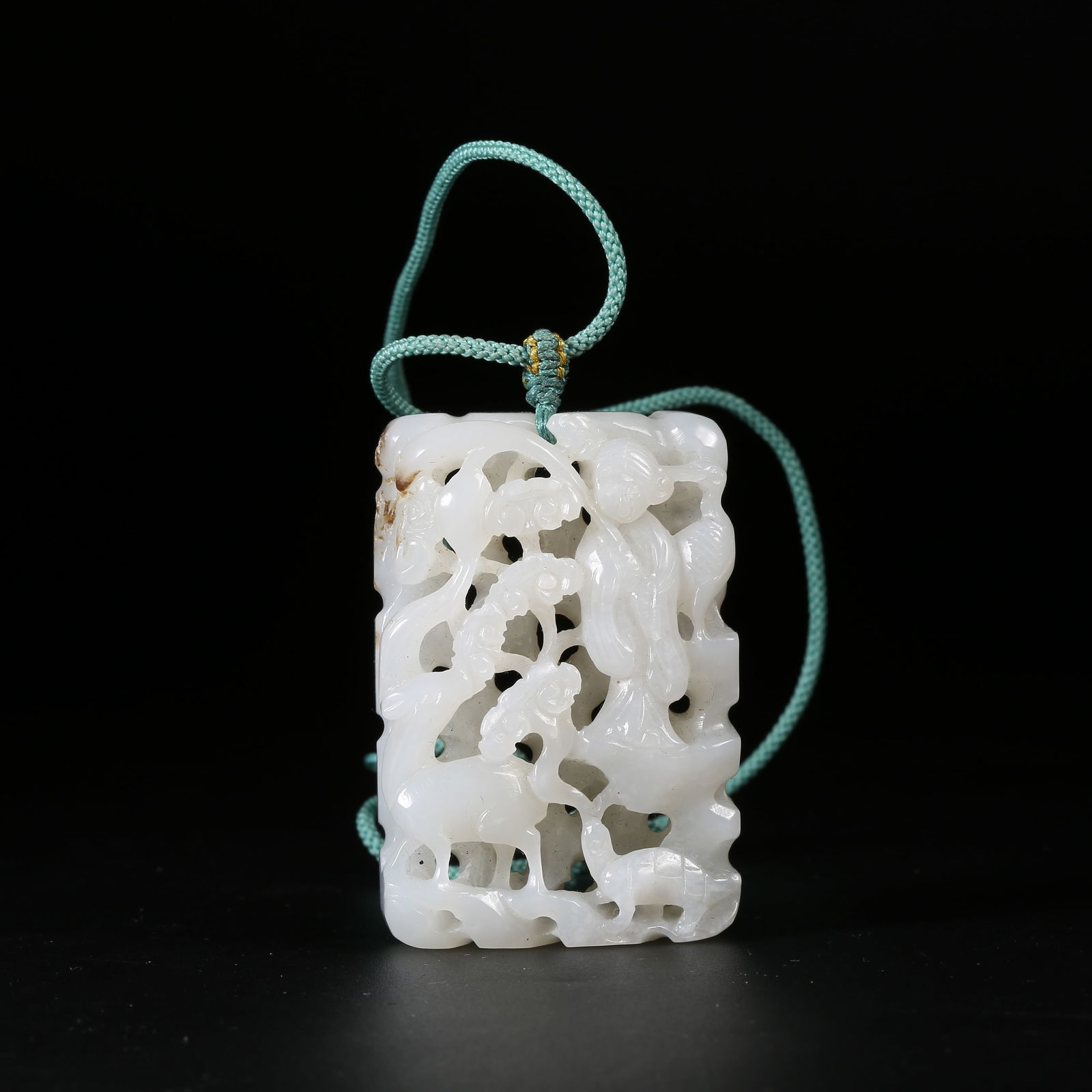 A HETIAN JADE "LONGEVITY PRESENTATION" PLAQUE (1 of 8)