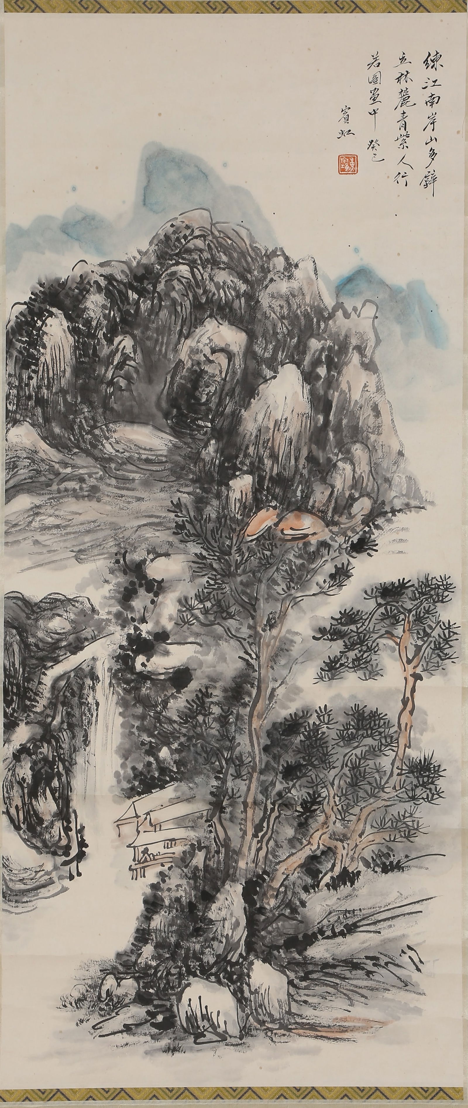 A LANDSCAPE PAINTING ON PAPER BY HUANG BINHONG.黃賓虹 (1 of 8)
