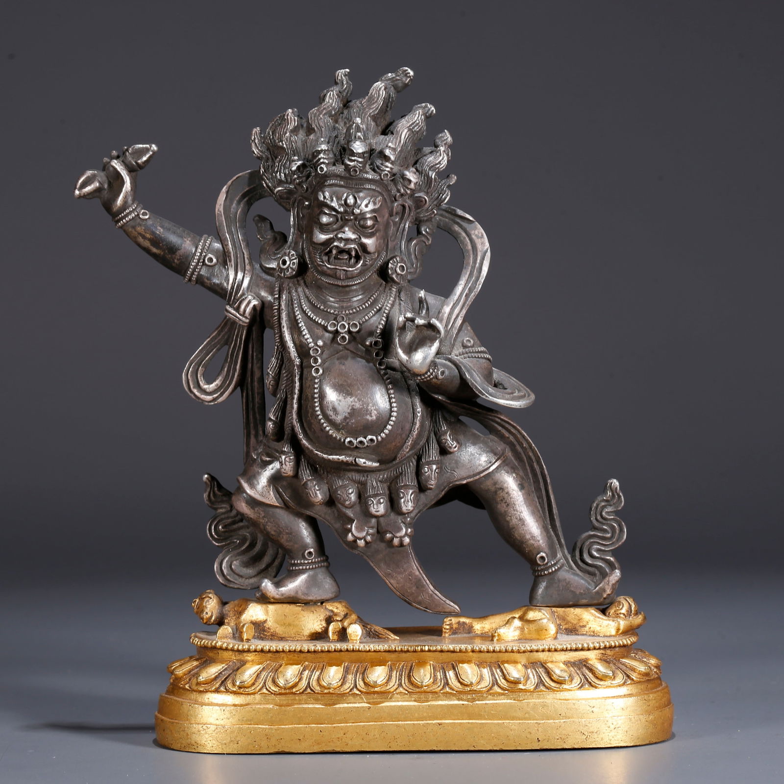 A SILVER VAJRAHAND BODHISATTVA STATUE (1 of 9)