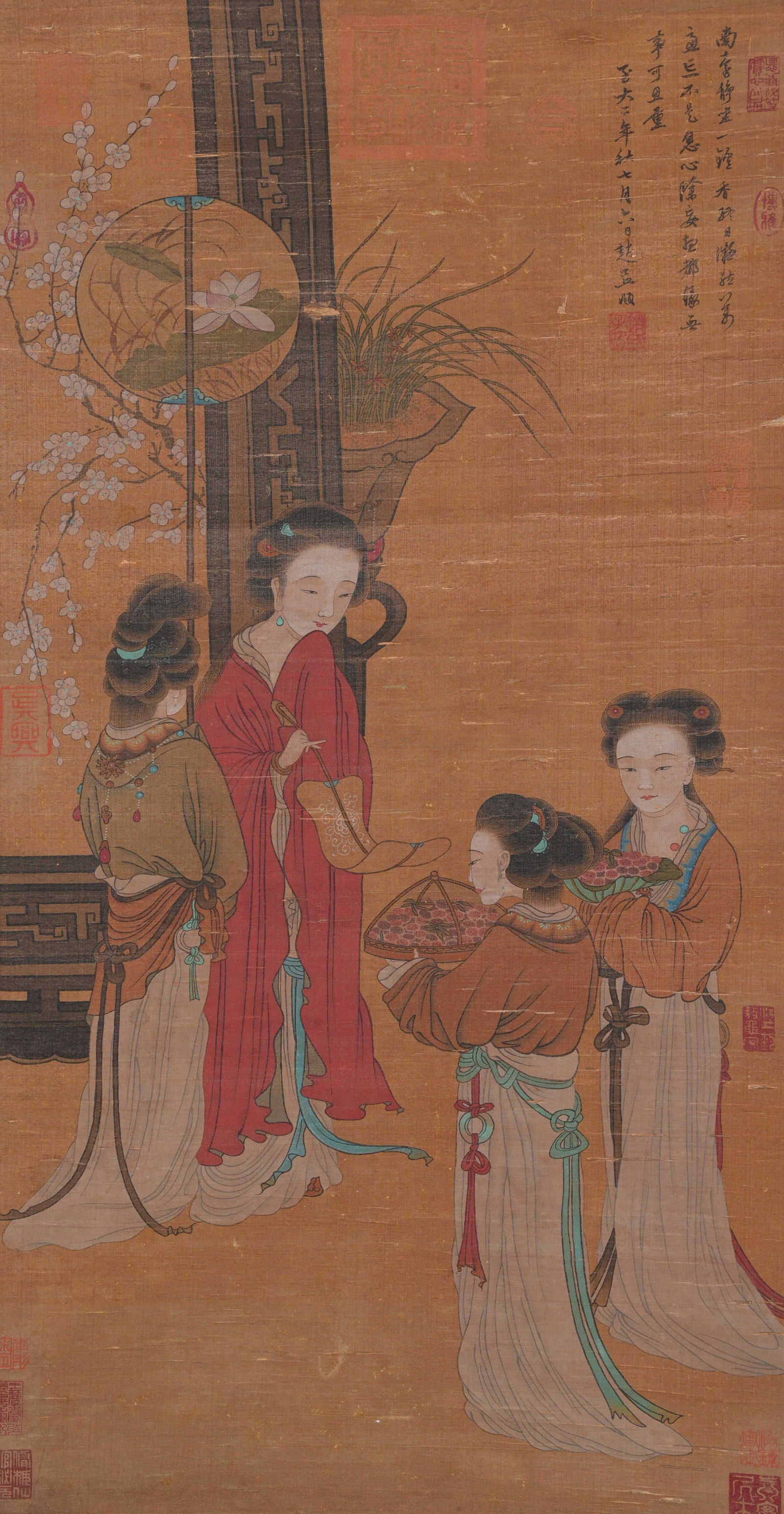 A FIGURE PAINTING OF A LADY ON SILK BY ZHAO MENGFU.趙孟頫 (1 of 10)