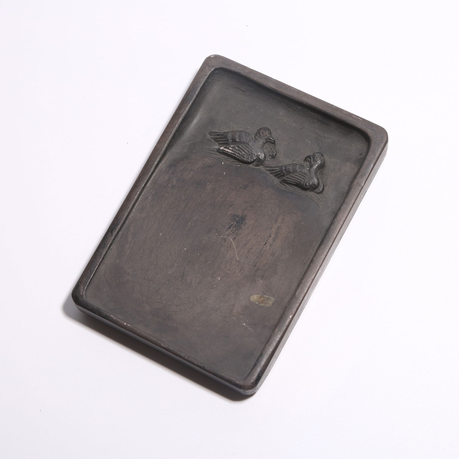 A QING DYNASTY DUANSHI PORTABLE INKSTONE: Qing Dynasty Duanshi Portable Inkstone