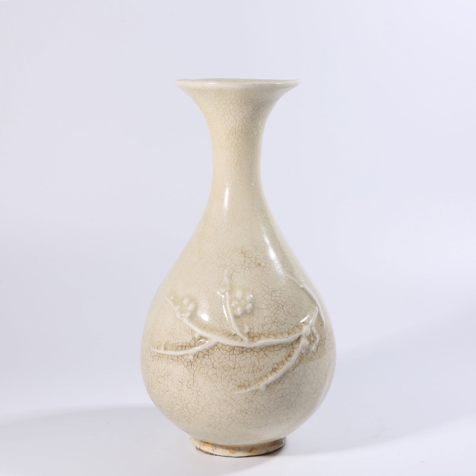 A XIANGHU KILN APPLIED-RELIEF PLUM PATTERN YUHUCHUN VASE (1 of 9)