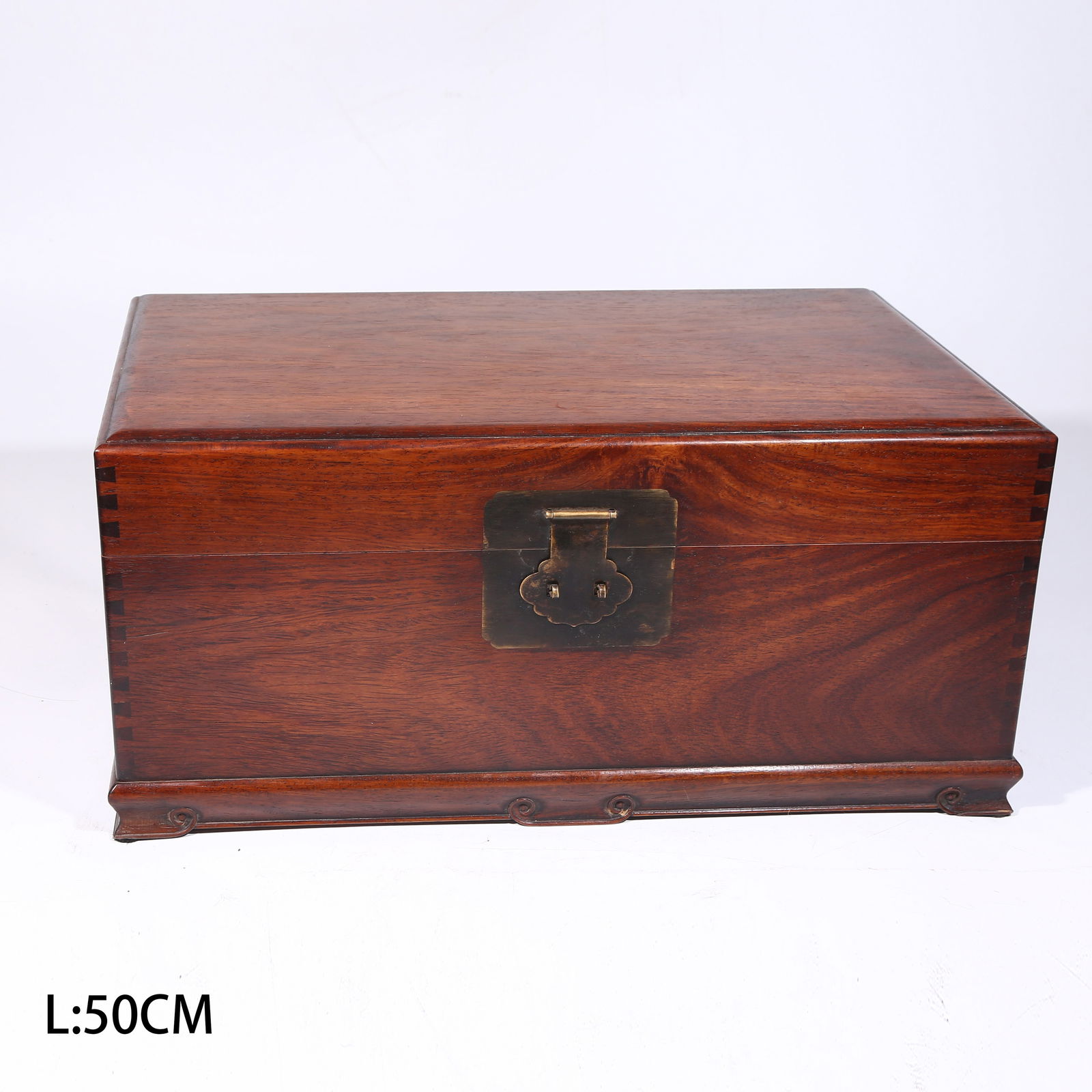 A HUANGHUALI WOOD COVERED CHEST (1 of 9)