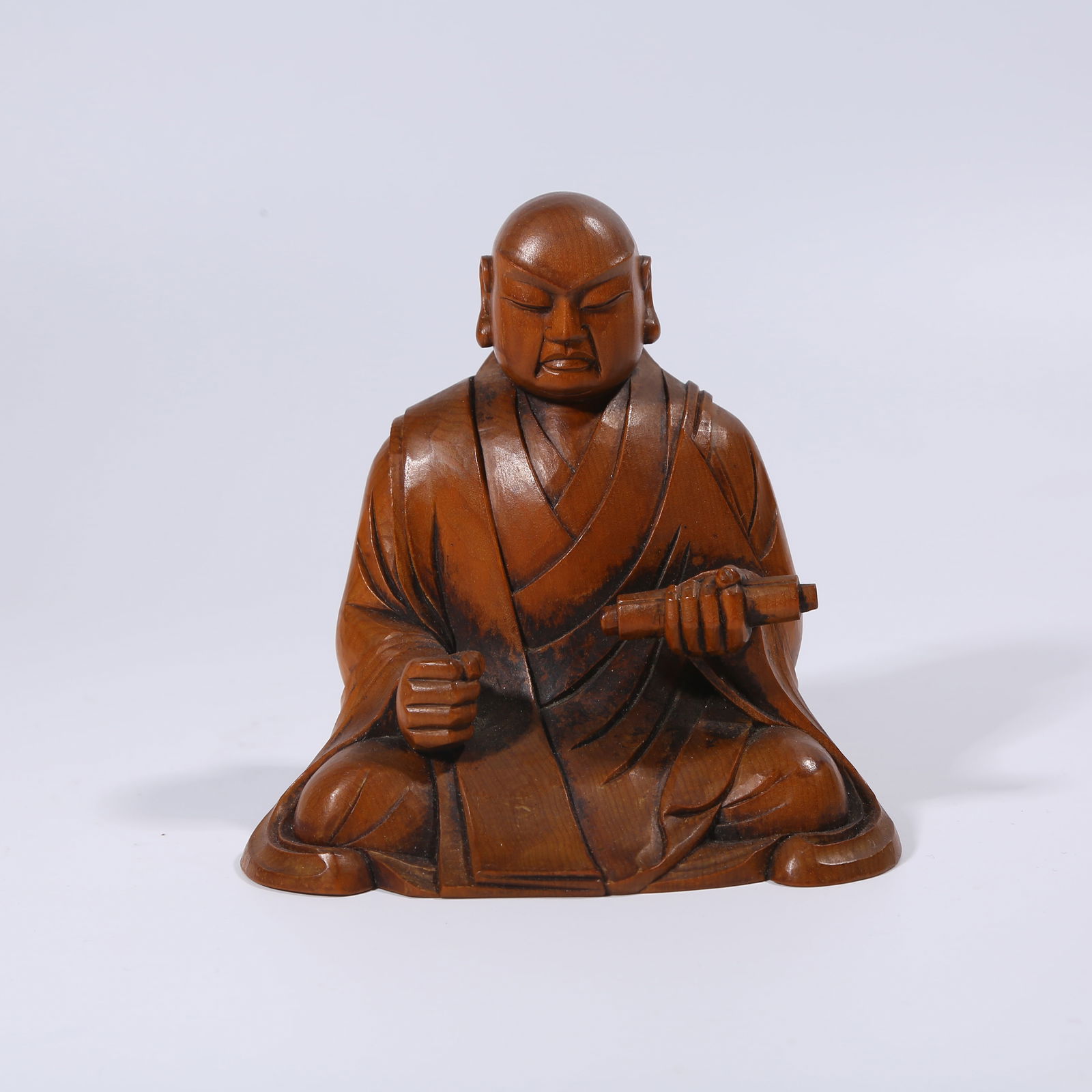 A HUANGHUALI WOOD ARHAT ORNAMENT (1 of 7)