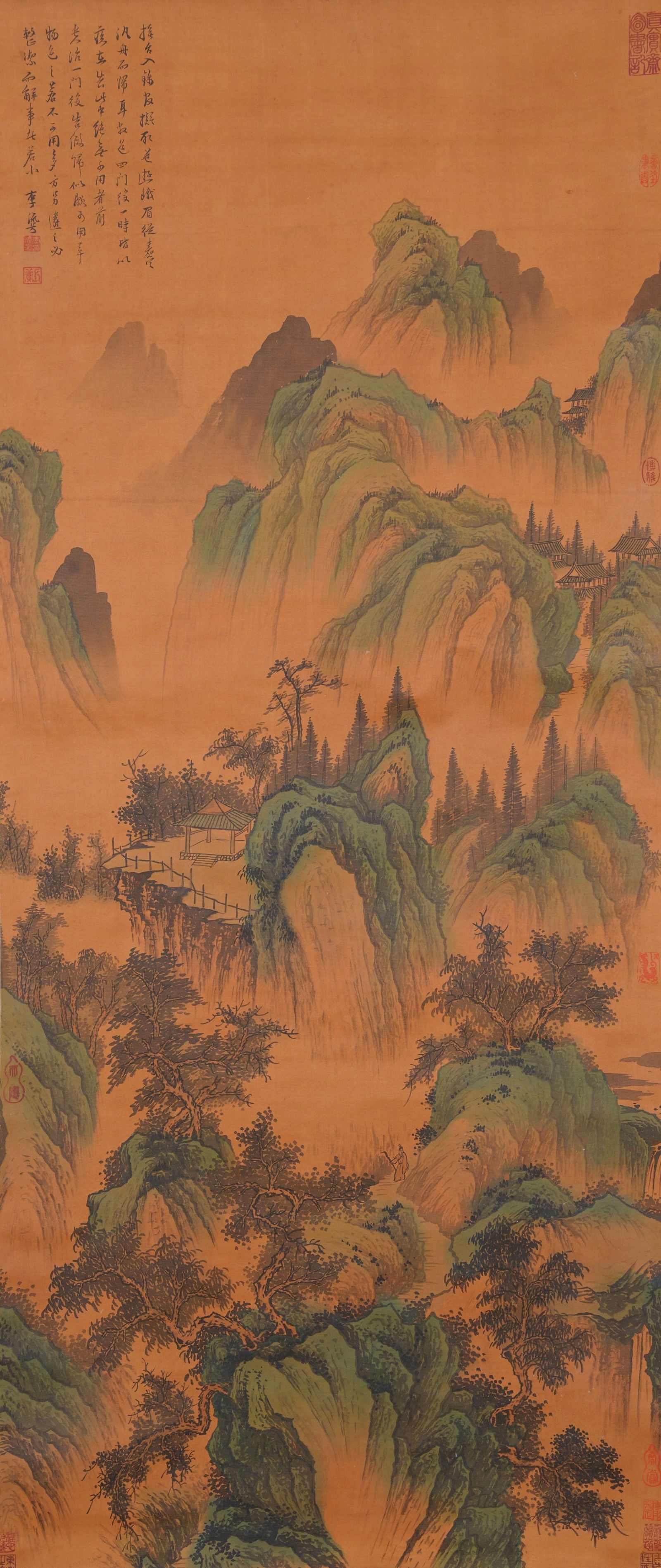 A LANDSCAPE PAINTING ON SILK BY LI LIUFANG.李流芳 (1 of 12)