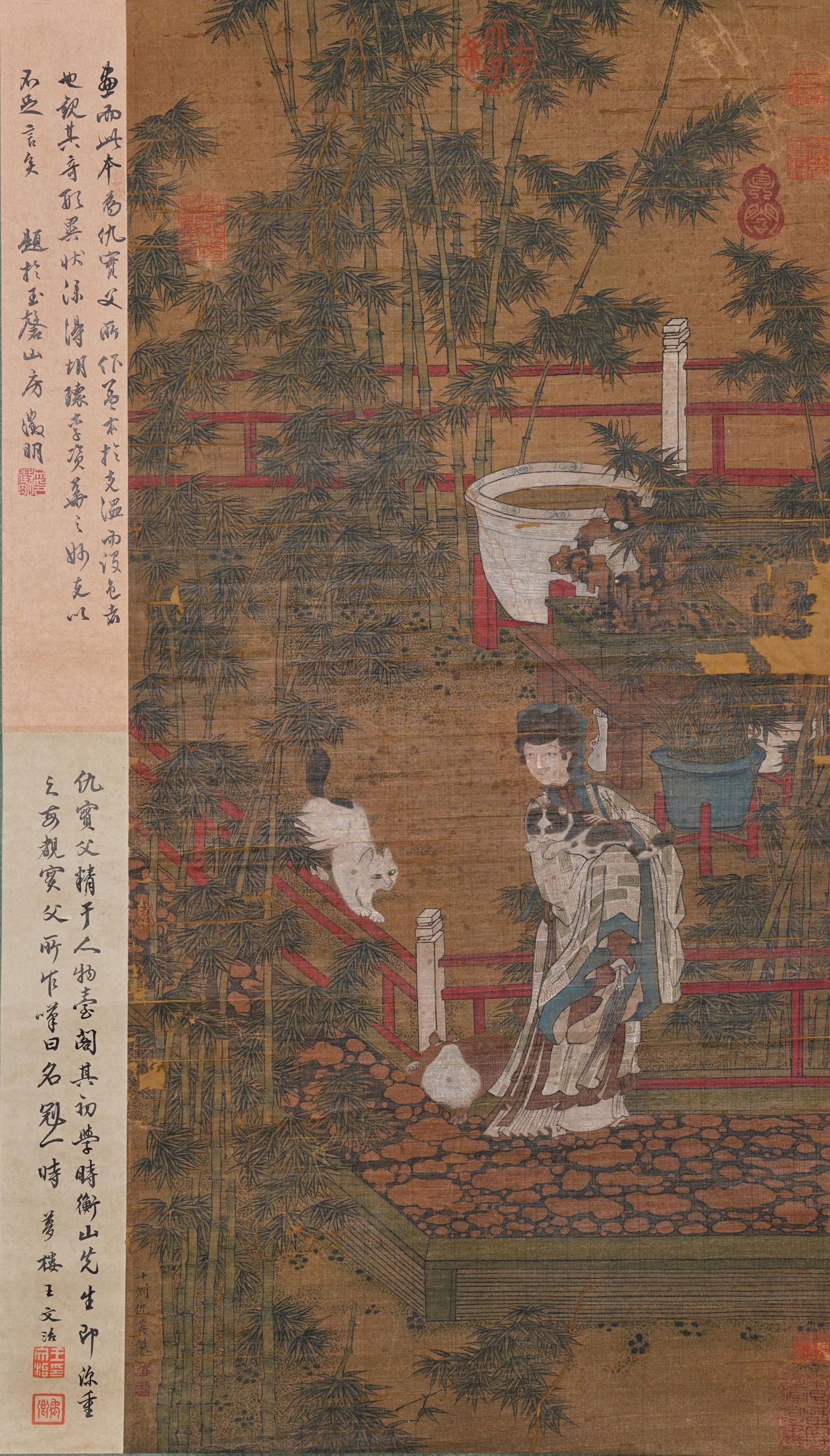 A FIGURE PAINTING OF A LADY ON SILK BY QIU YING.仇英 (1 of 13)