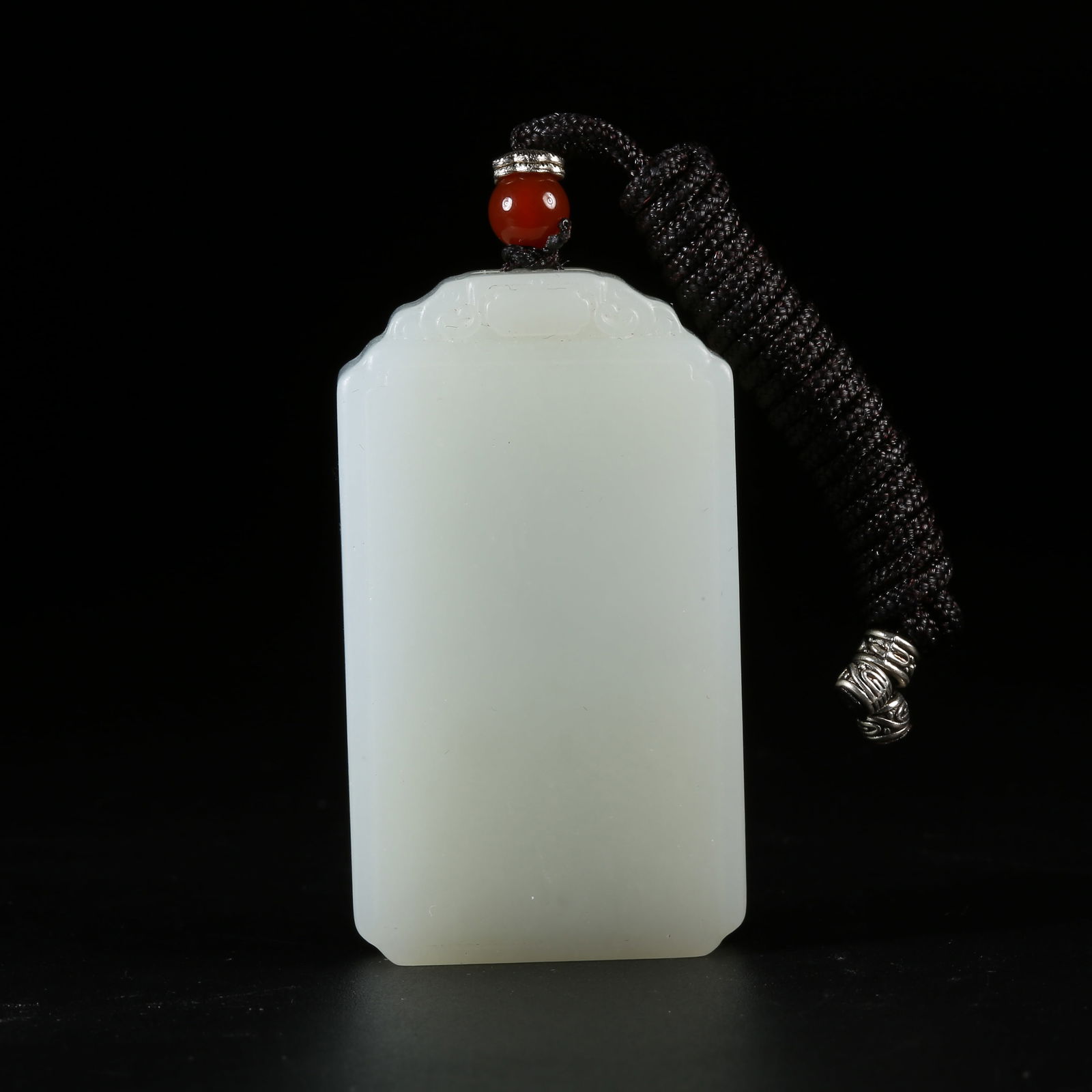 A HETIAN JADE WILLOW PATTERN PLAQUE (1 of 6)