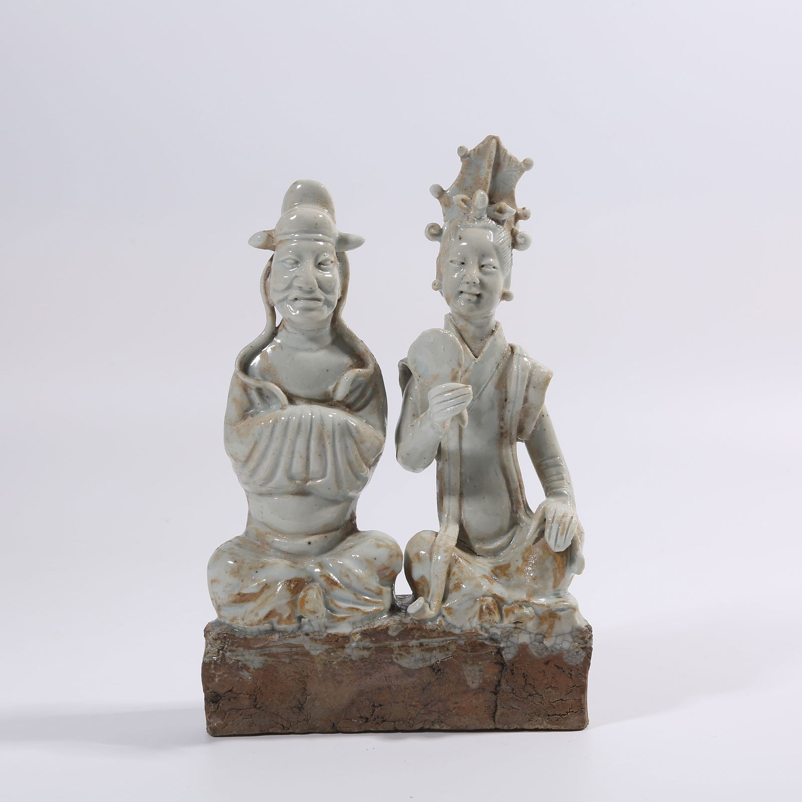 A SONG DYNASTY YINGQING GLAZE FIGURE STATUE (1 of 6)