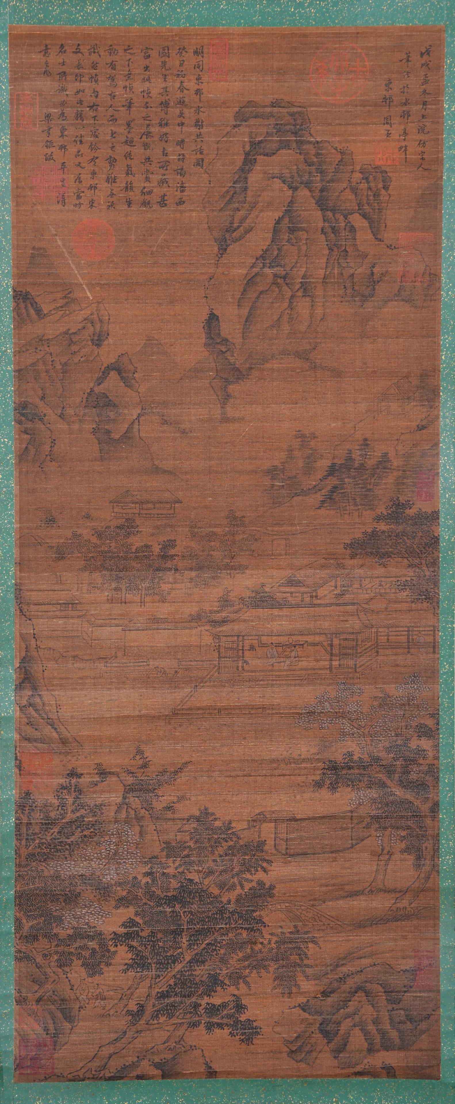 A LANDSCAPE PAINTING ON SILK BY ZHOU CHEN.周臣 (1 of 13)