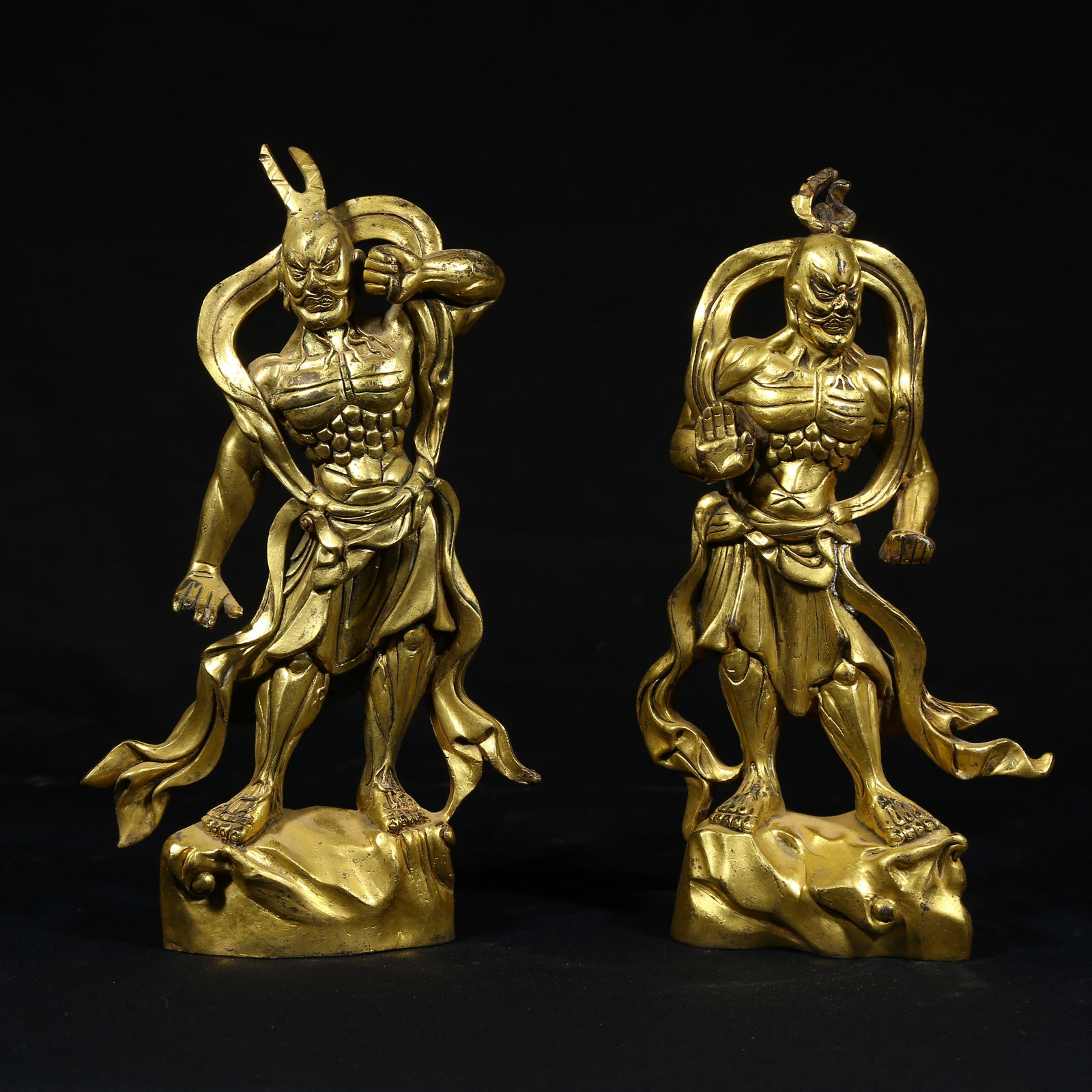A GILDED BRONZE GUARDIAN WARRIORS (SET) (1 of 8)