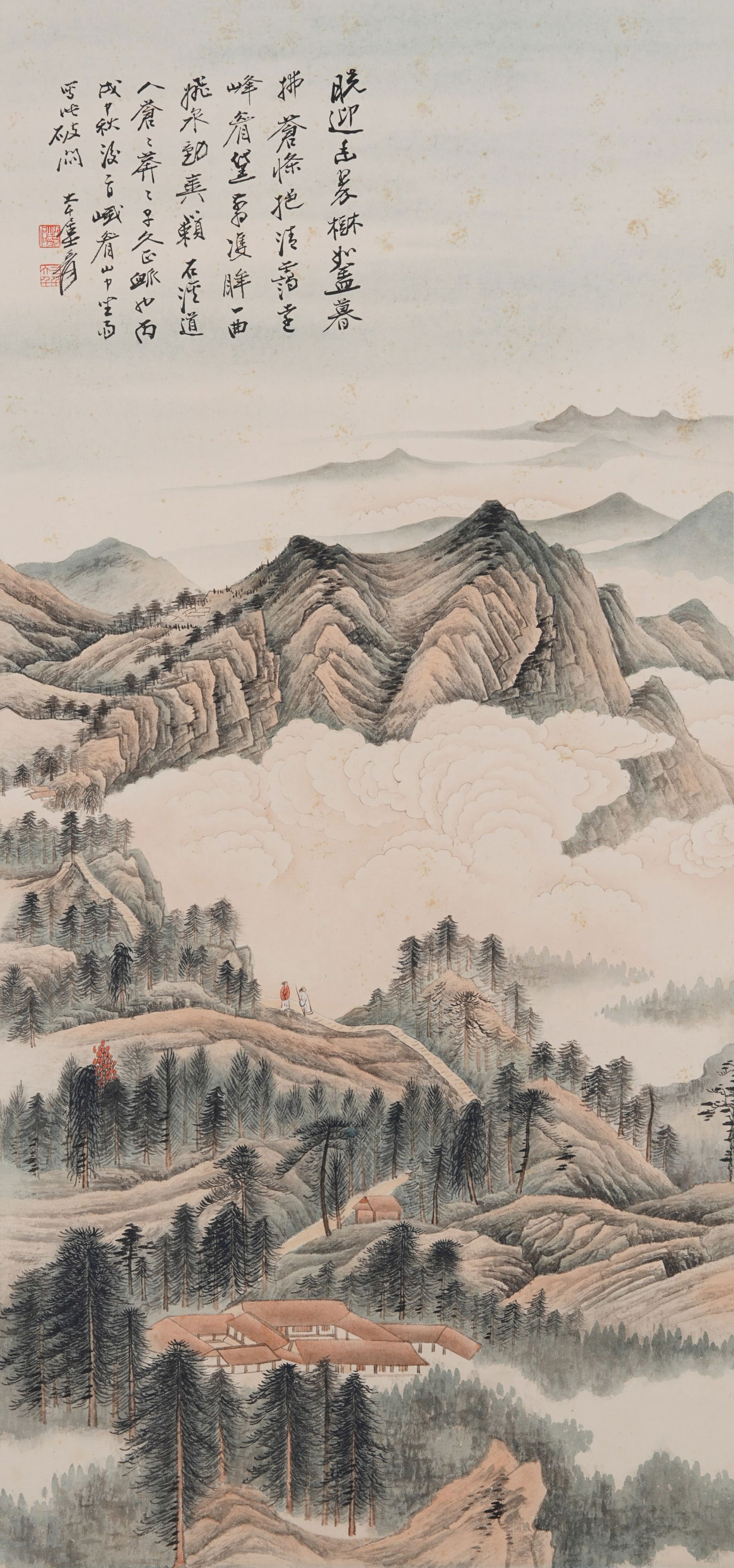 A LANDSCAPE PAINTING ON PAPER BY ZHANG DAQIAN.張大千 (1 of 10)
