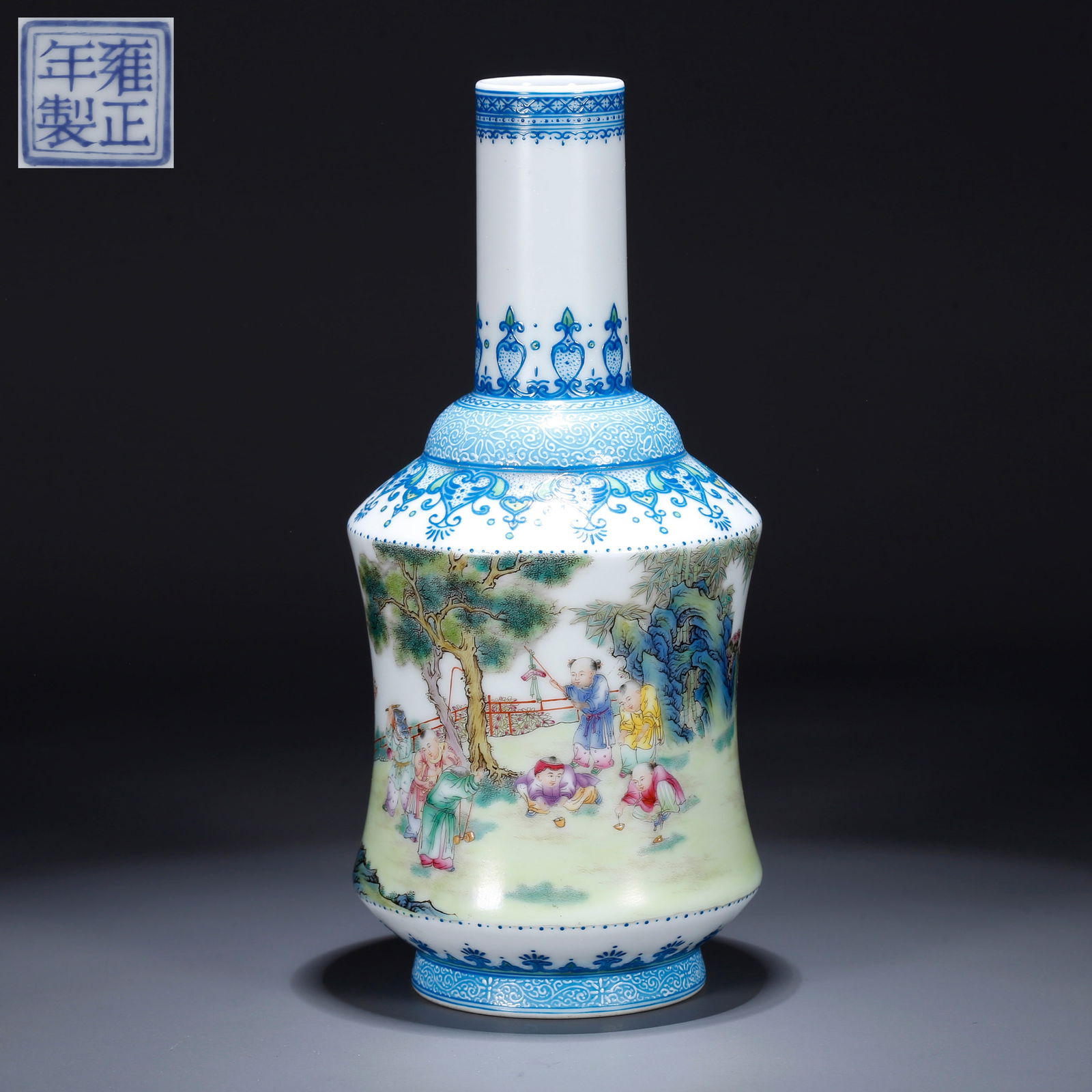 A FAMILLE ROSE VASE WITH FIGURATIVE STORY SCENE (1 of 10)