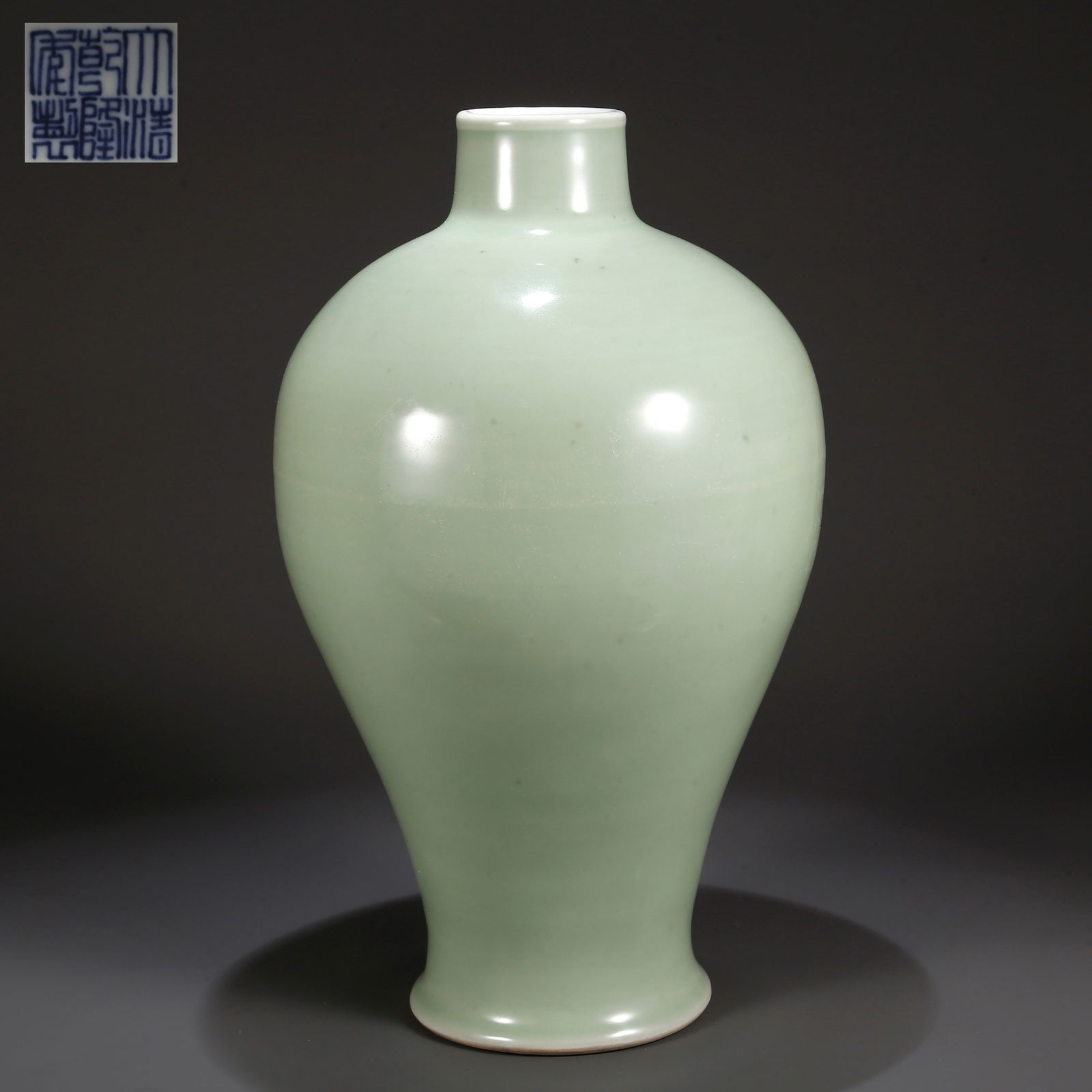 A POWDER BLUE-GLAZED MEI VASE (1 of 9)