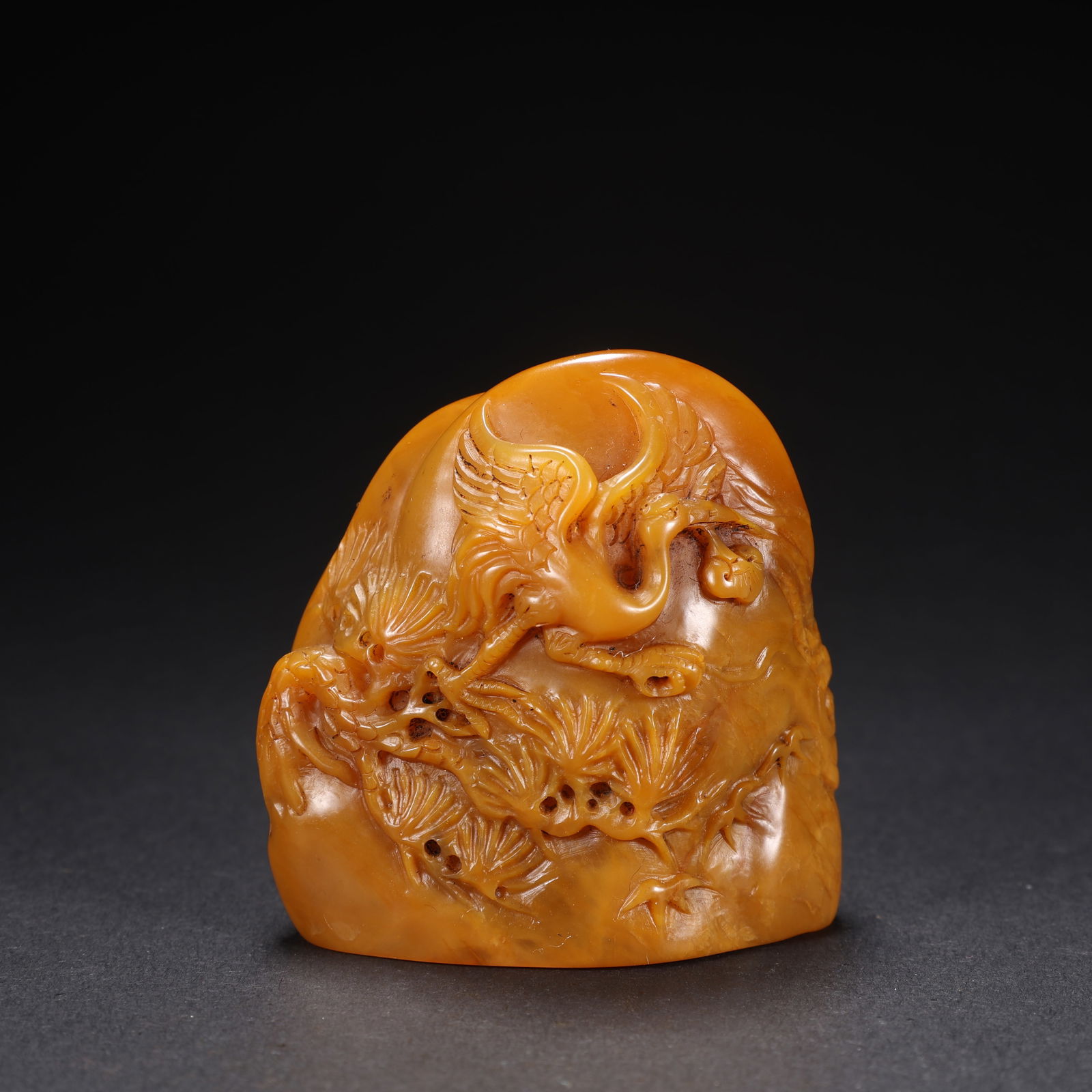 A TIANHUANG STONE SEAL "PHOENIX PERCHED ON PINE BRANCH" (1 of 9)