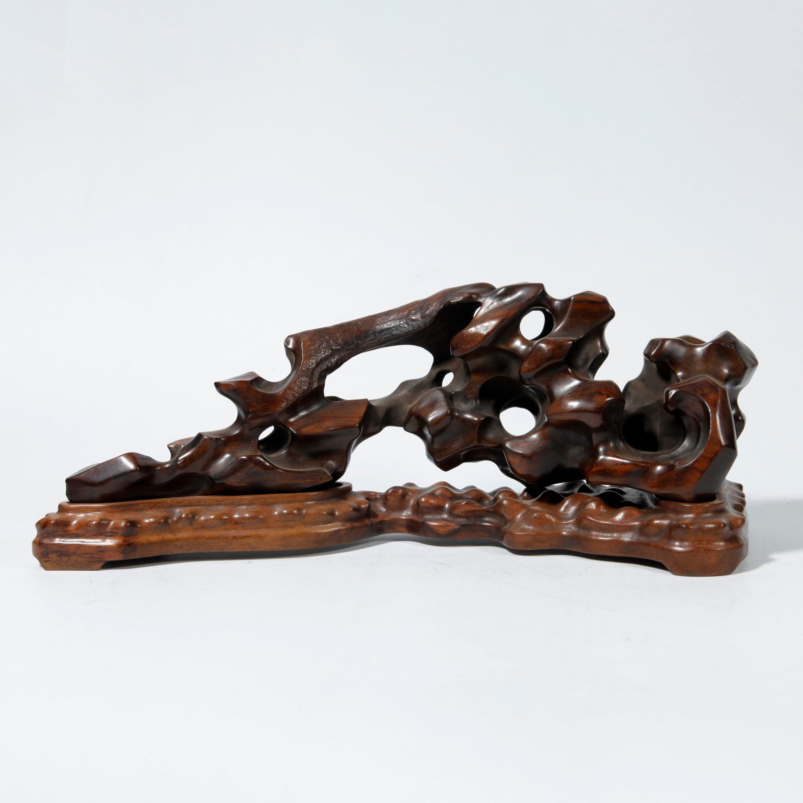 A ZITAN WOOD FIGURINE (1 of 9)