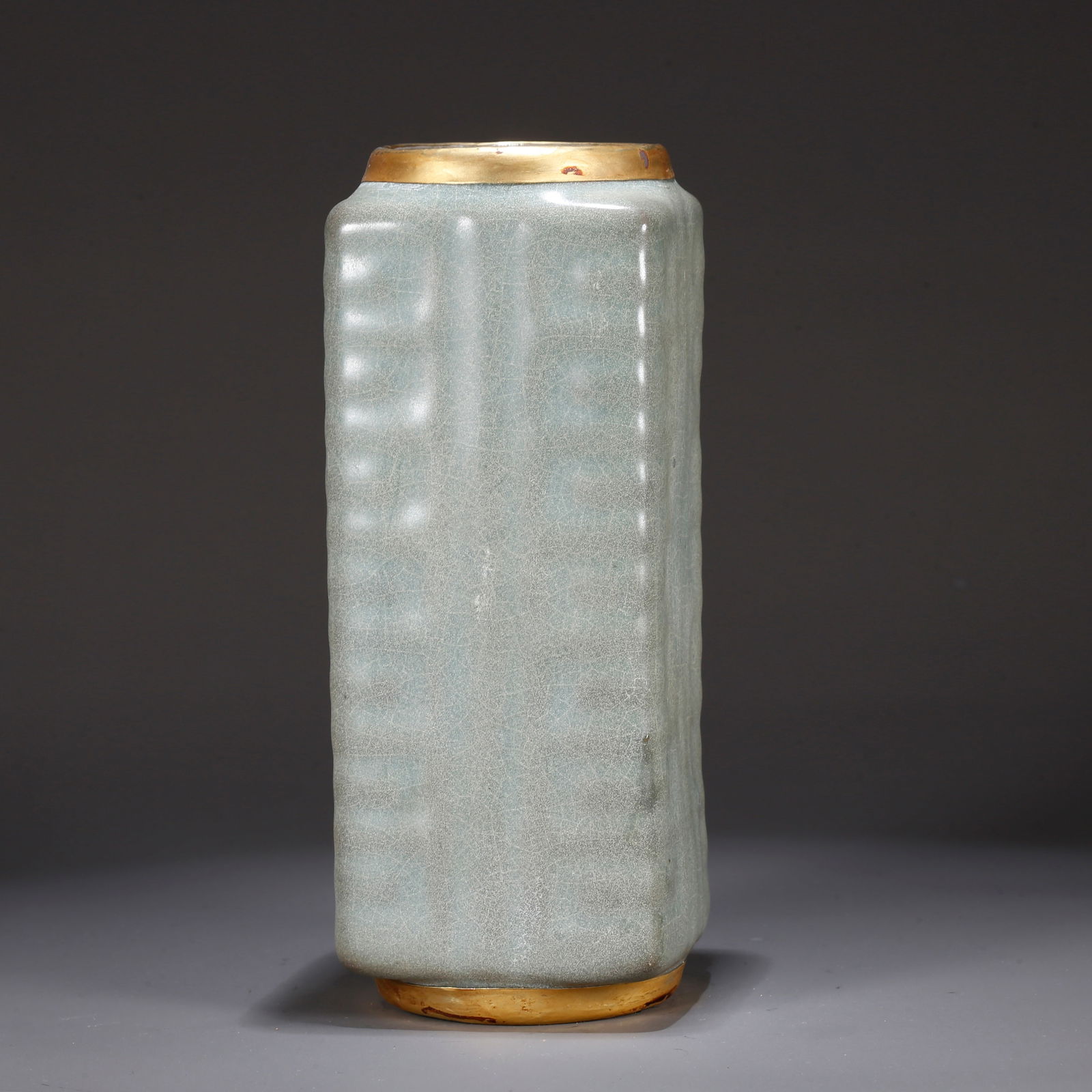 A CELADON CONG-SHAPED VASE (1 of 10)