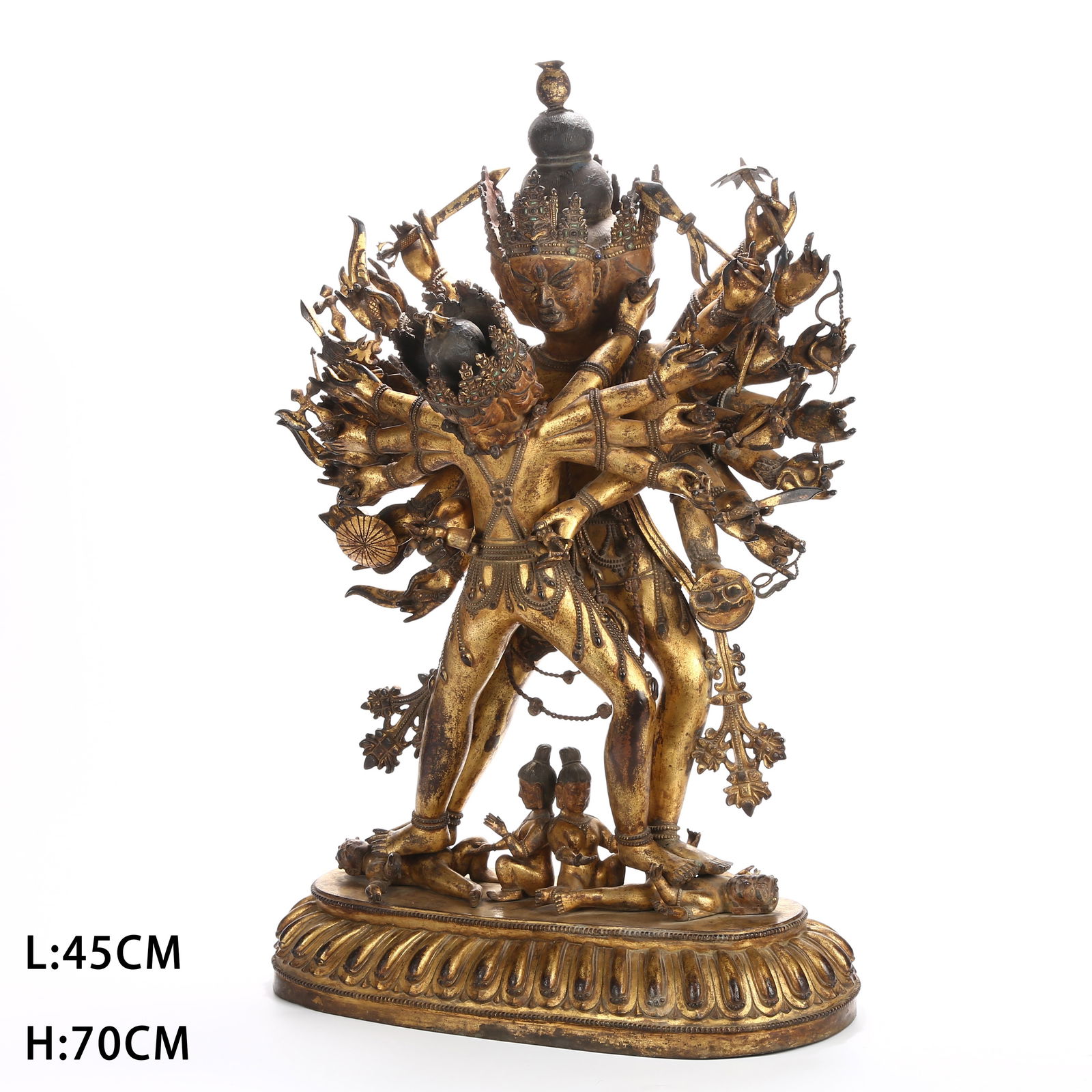 A GILT BRONZE CHAKRASAMVARA STATUE (1 of 12)