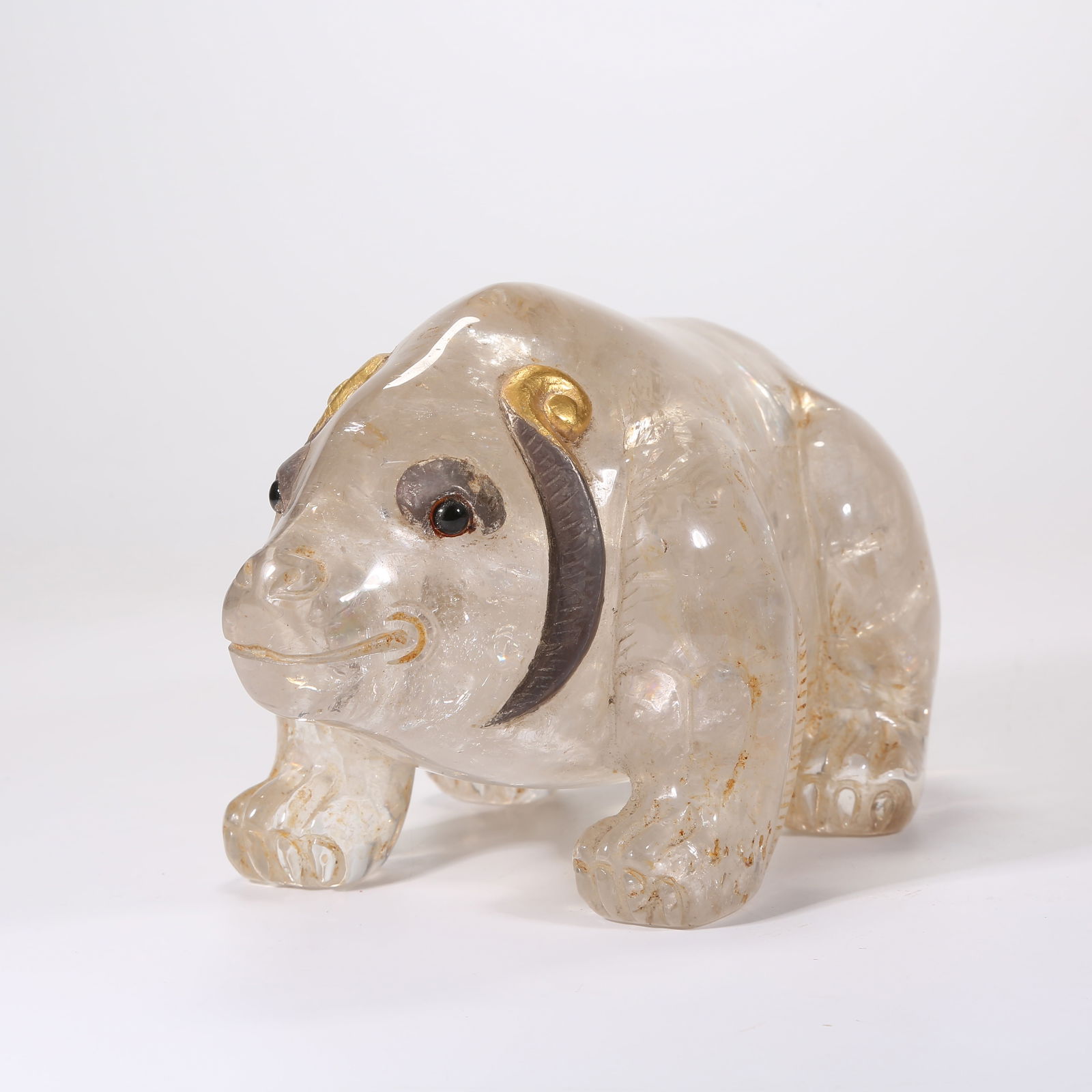 A CRYSTAL BEAR-SHAPED FIGURINE (1 of 8)
