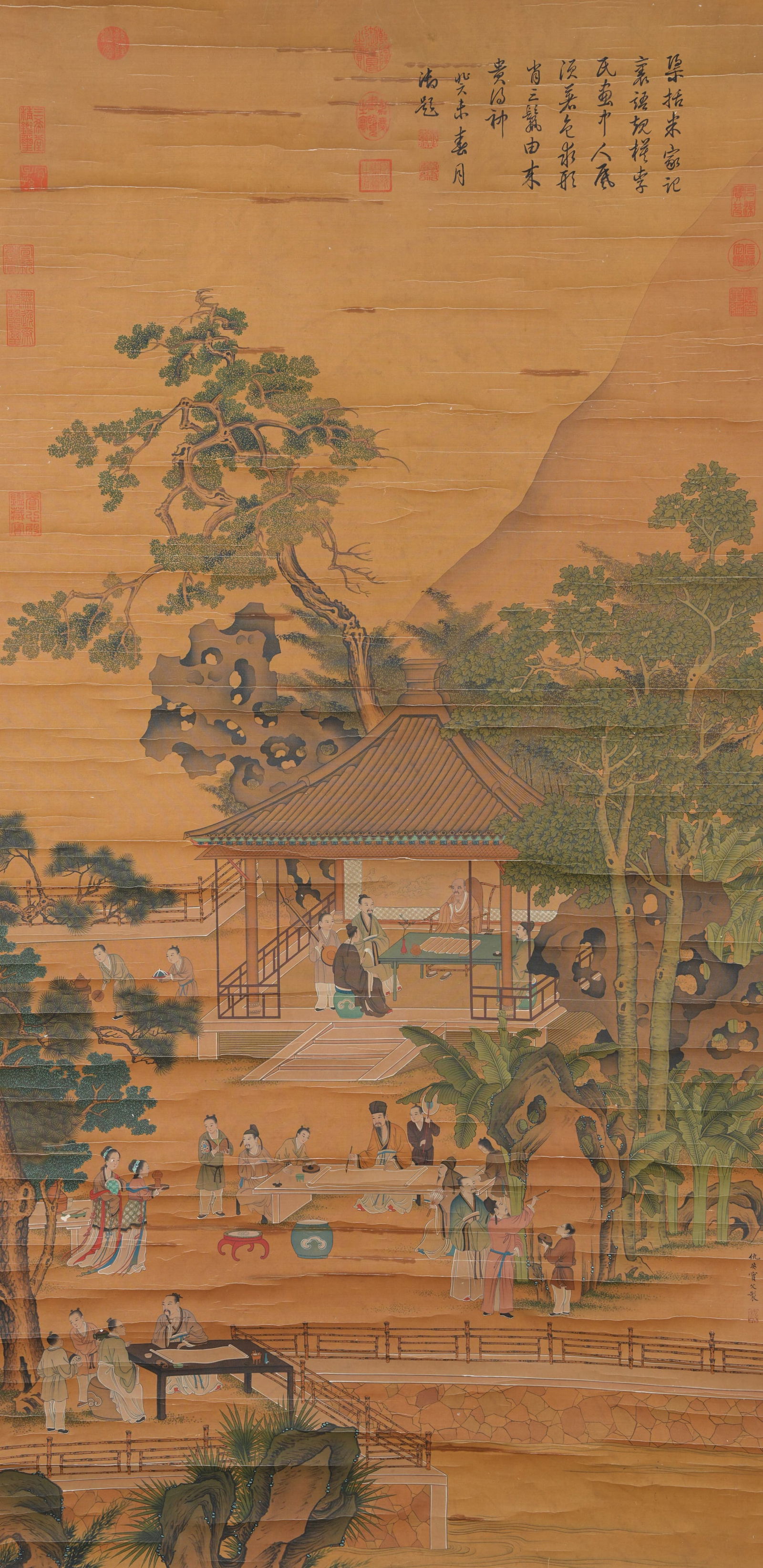 A GARDEN PAINTING ON SILK BY QIU YING.仇英 (1 of 12)