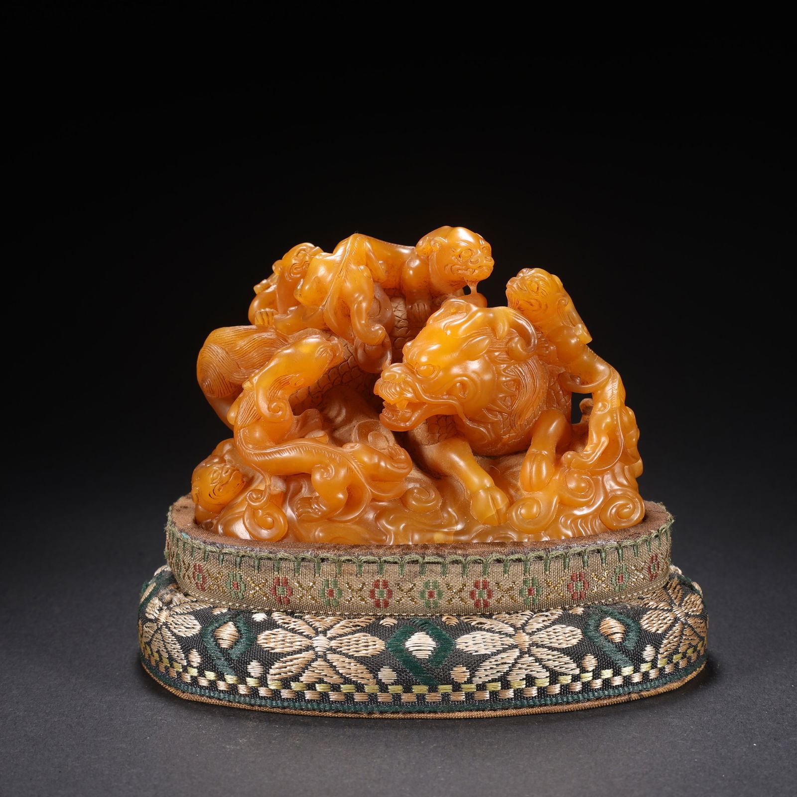 A TIANHUANG STONE DRAGON FIGURINE (1 of 9)