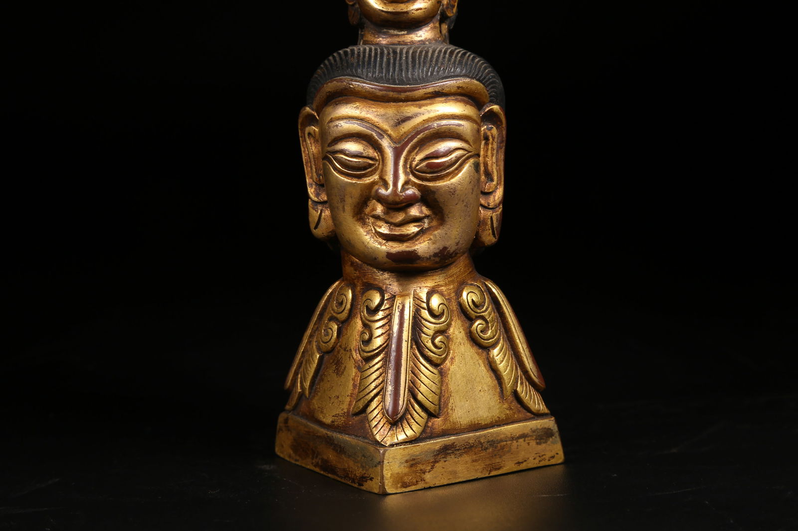 A GILT BRONZE SEAL - 3