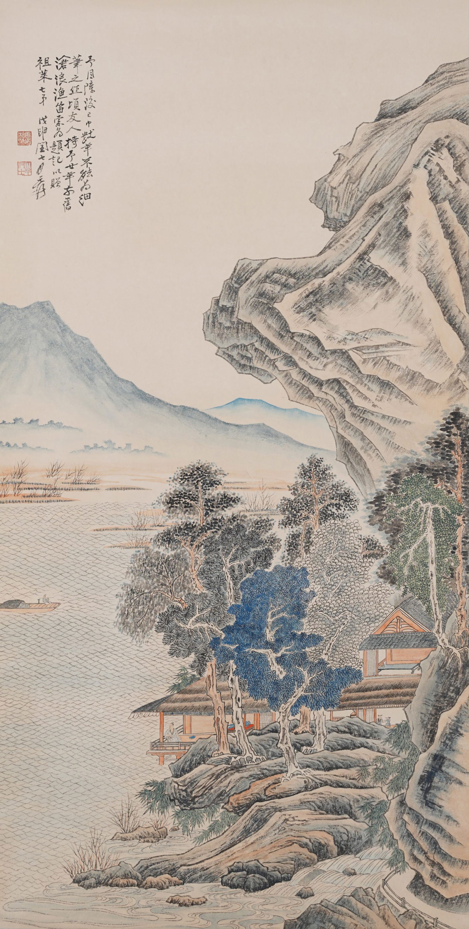 A LANDSCAPE PAINTING ON PAPER BY ZHANG DAQIAN.張大千 (1 of 10)