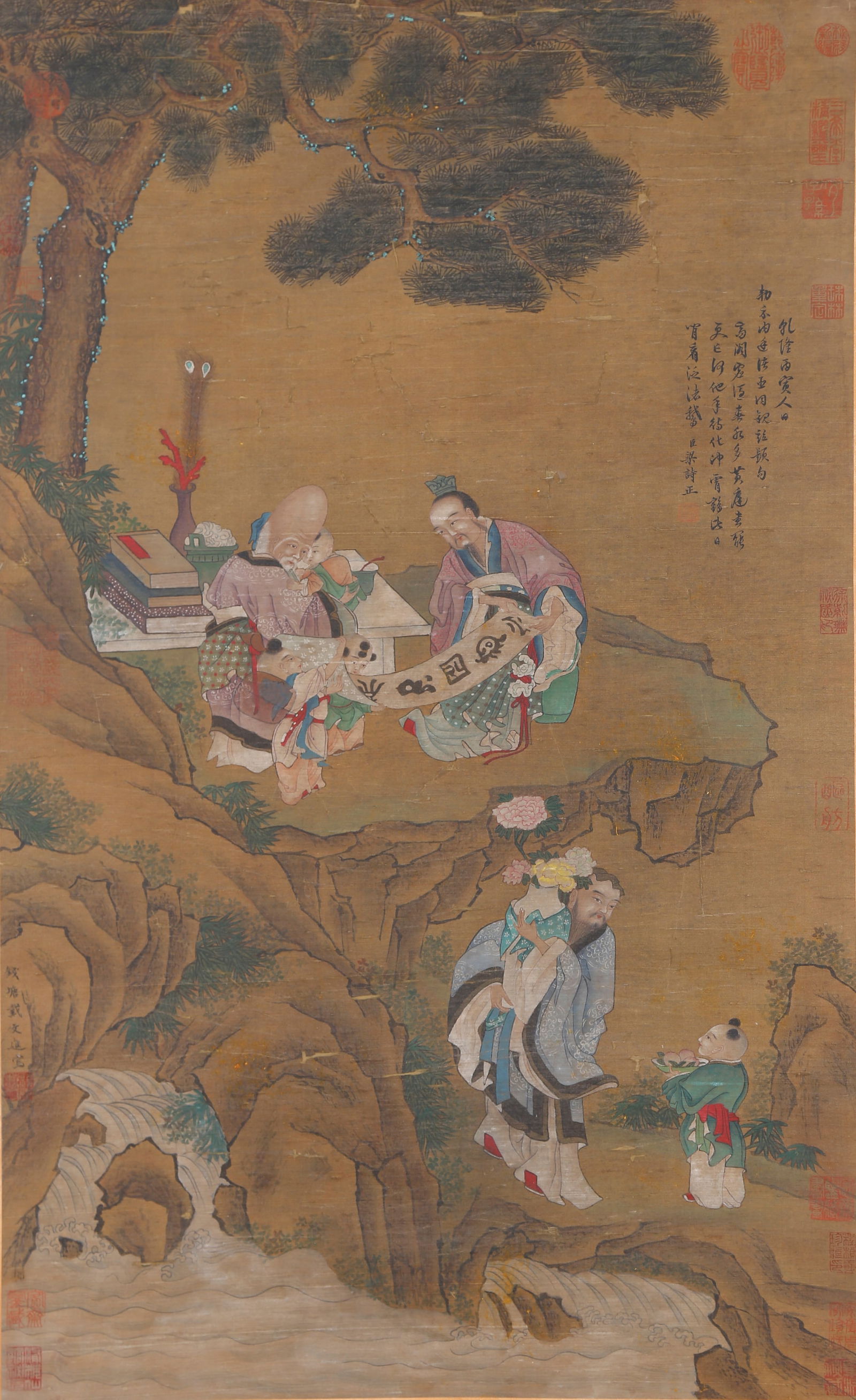 A FIGURE PAINTING ON SILK BY DAI JIN.戴進: Figure Painting on Silk by Dai Jin.戴進