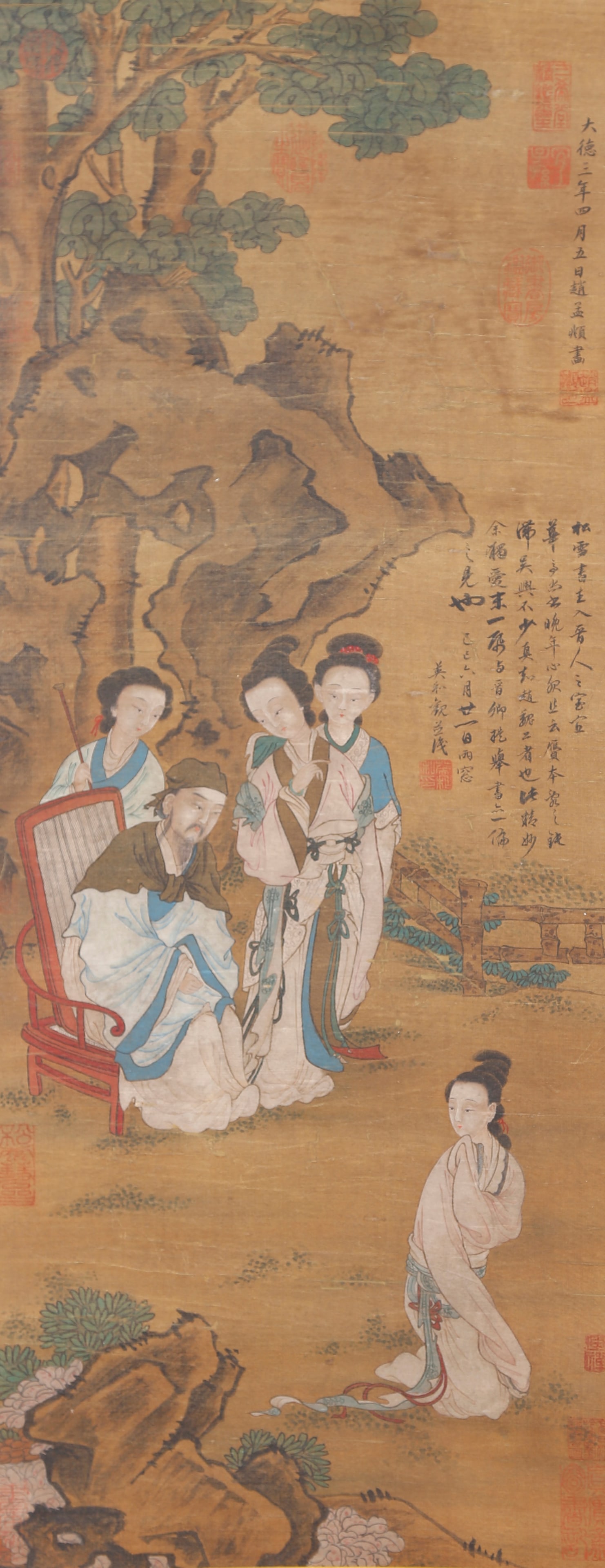 A FIGURE PAINTING ON SILK BY ZHAO MENGFU.趙孟頫 (1 of 9)