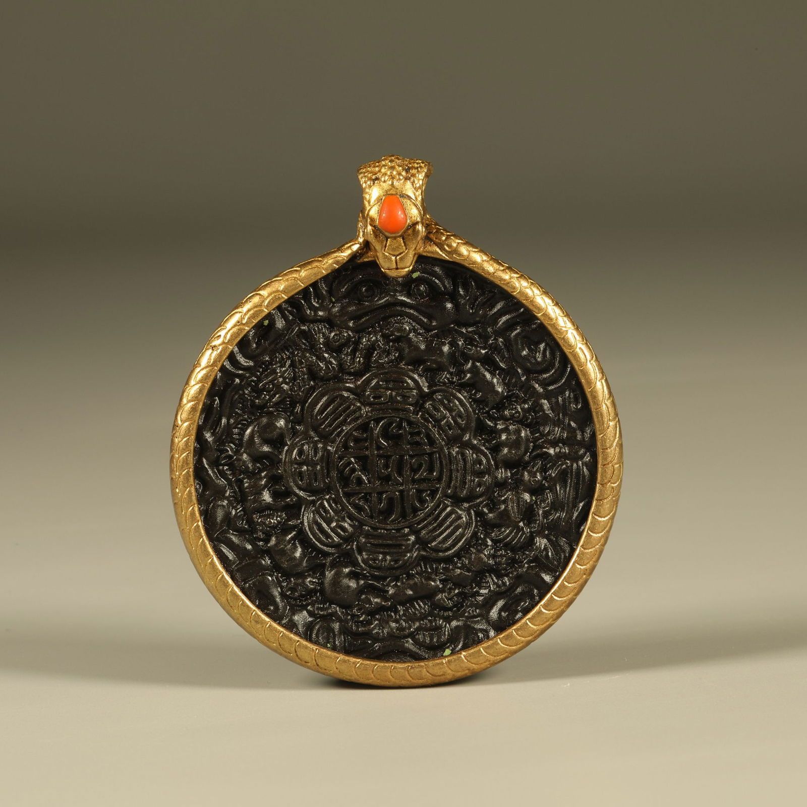 A IRON NINE PALACES AND EIGHT TRIGRAMS PLAQUE: Iron Nine Palaces and Eight Trigrams Plaque