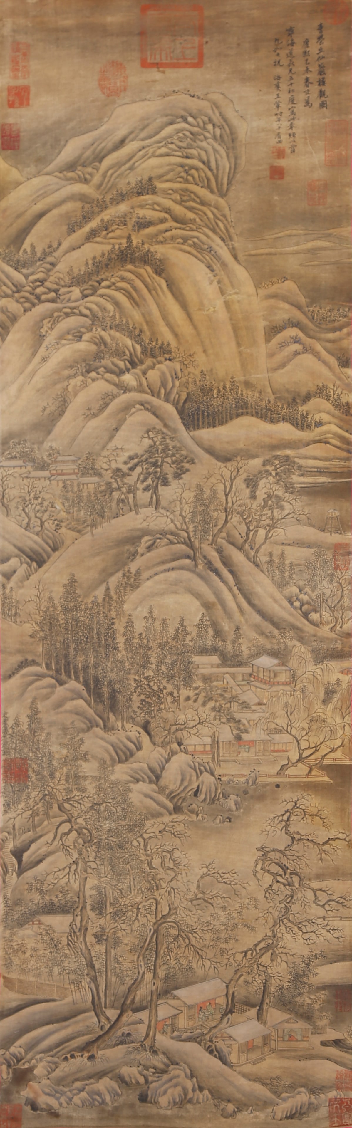 A LANDSCAPE PAINTING ON SILK BY WANG HUI.王翚 (1 of 10)